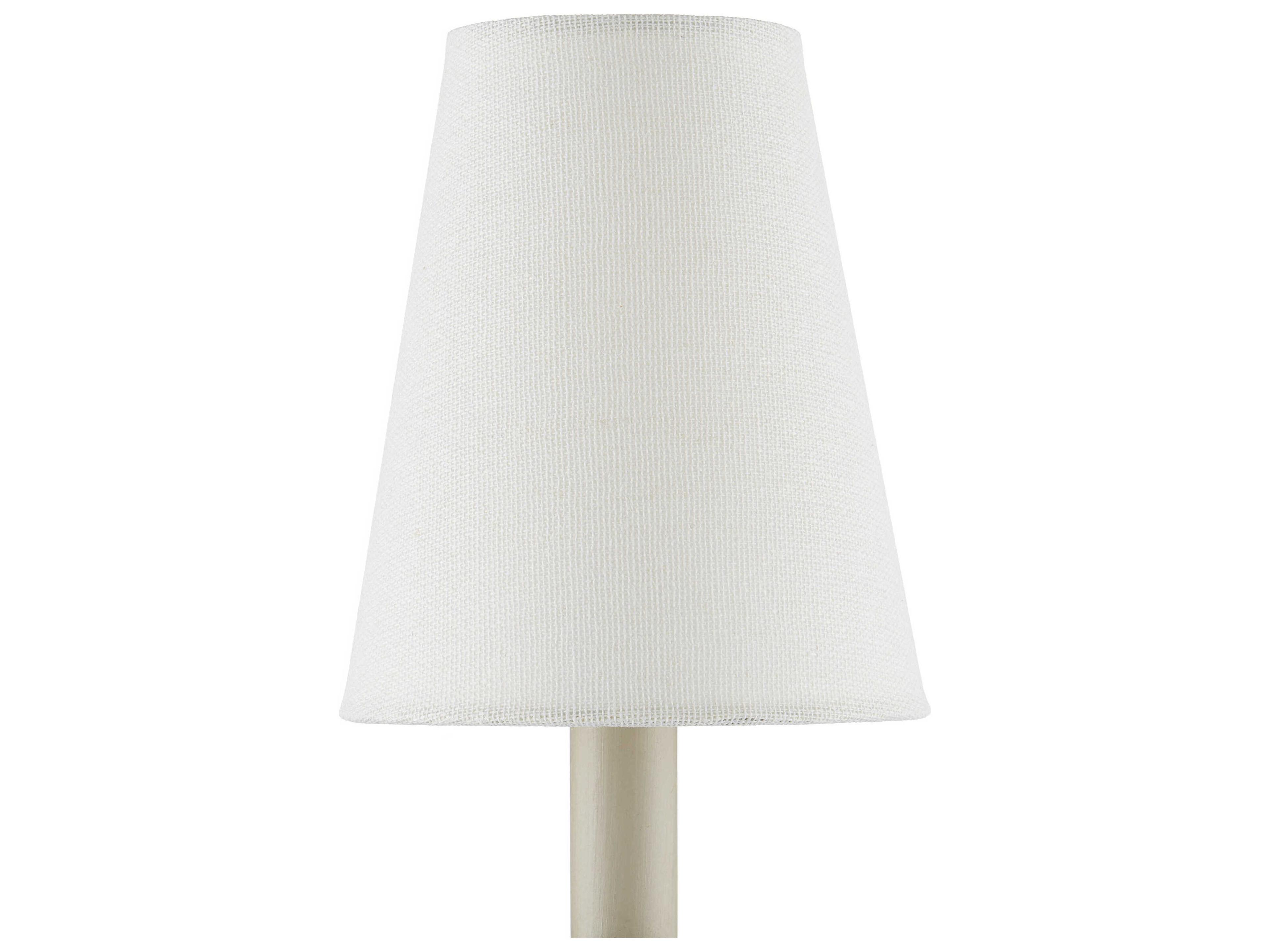 Currey & Company Off-White Fine Grasscloth Tapered Chandelier Shade