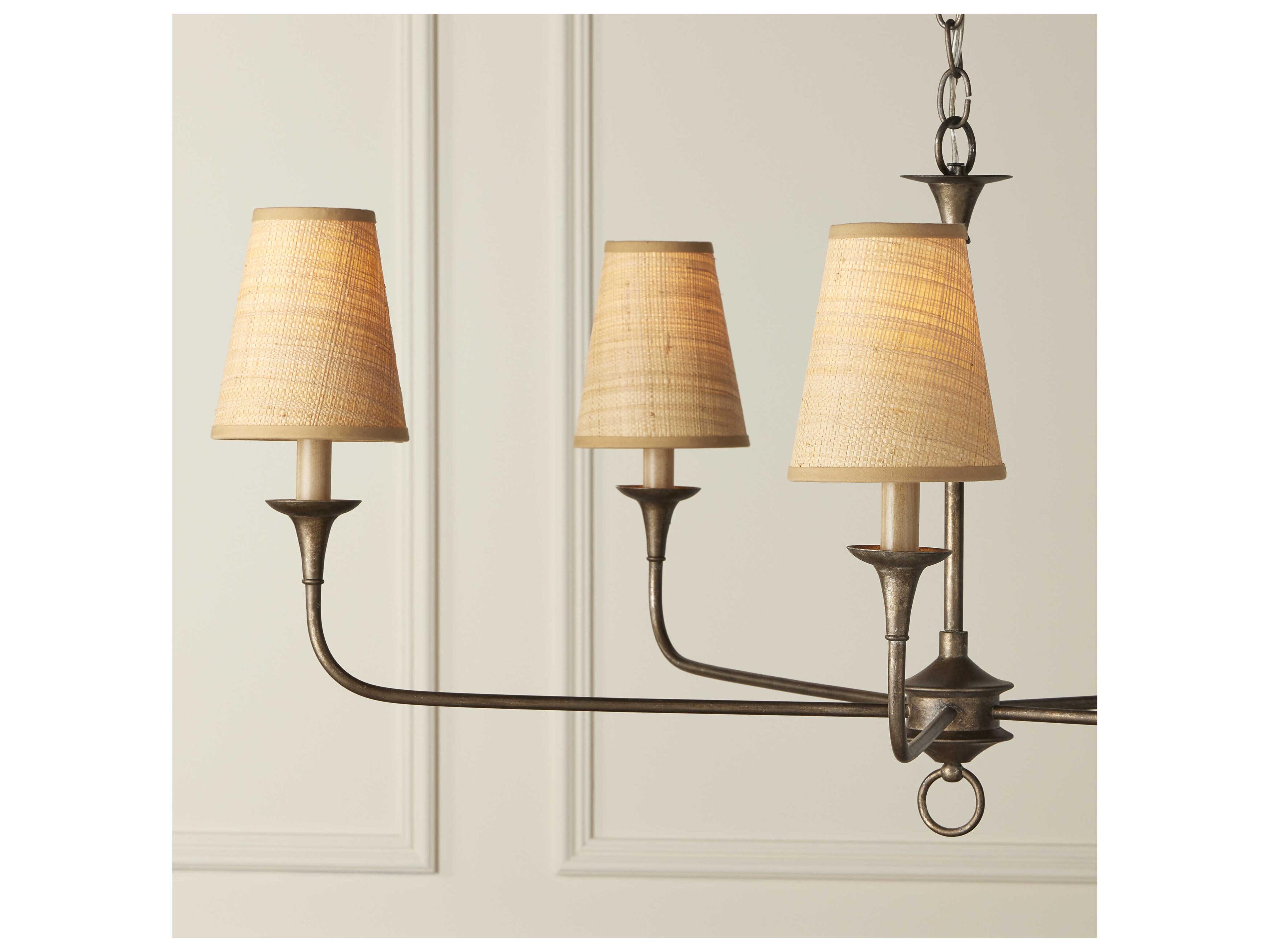 Currey & Company Grasscloth Tapered Chandelier Shade
