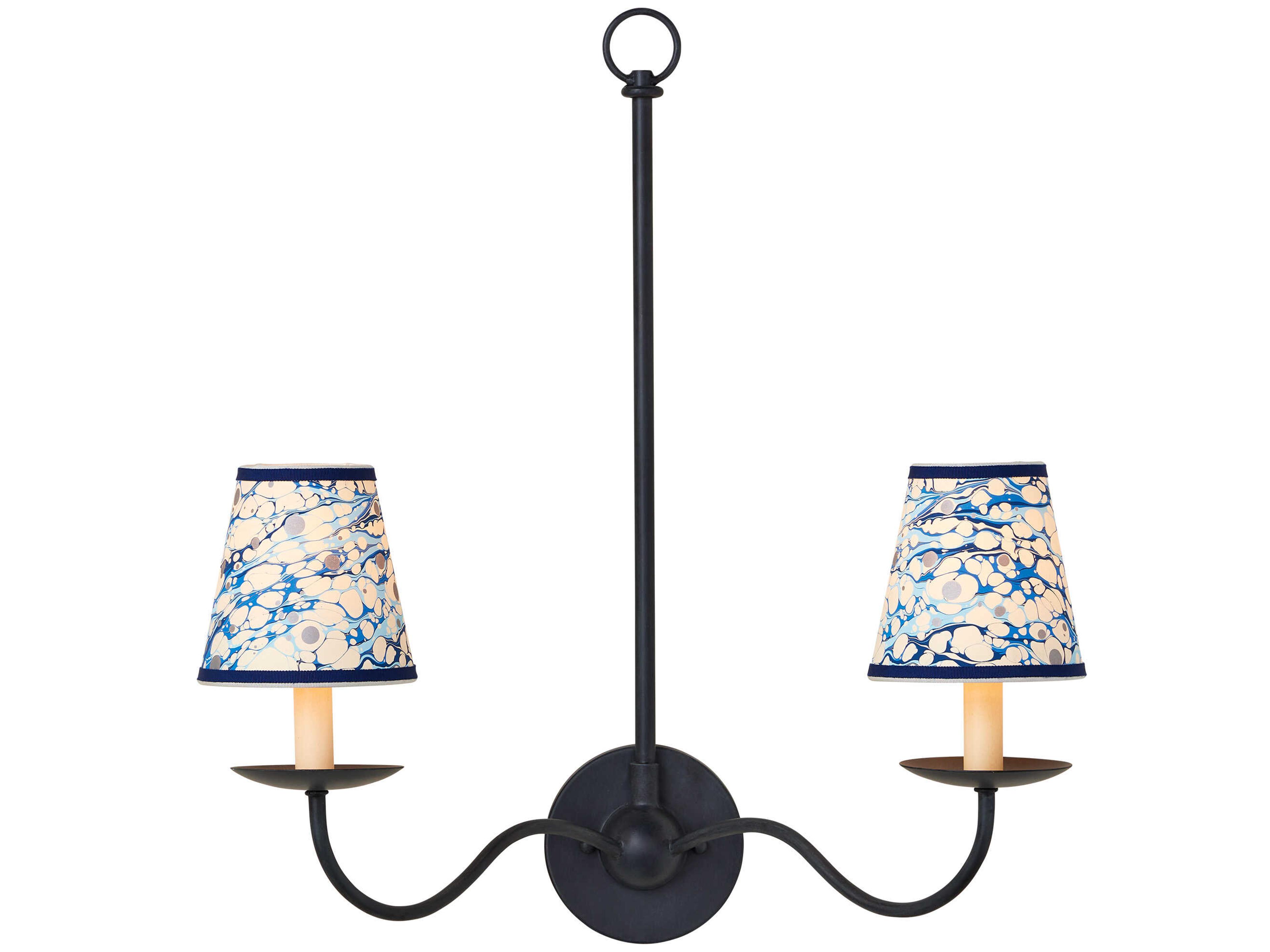 Currey & Company Marble Blue Lace Paper Tapered Shade