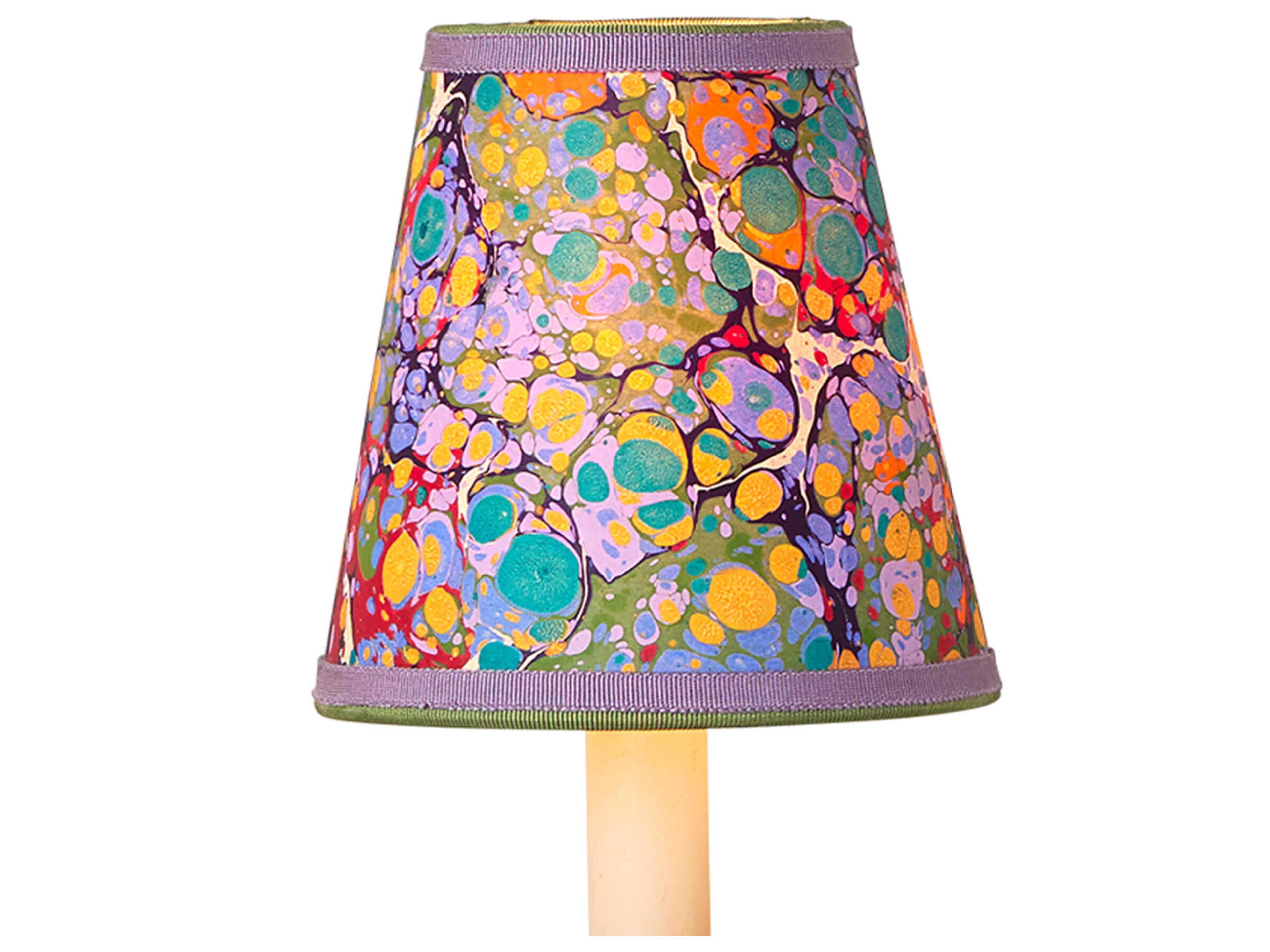 Marble Multi-Color Paper Tapered Shade