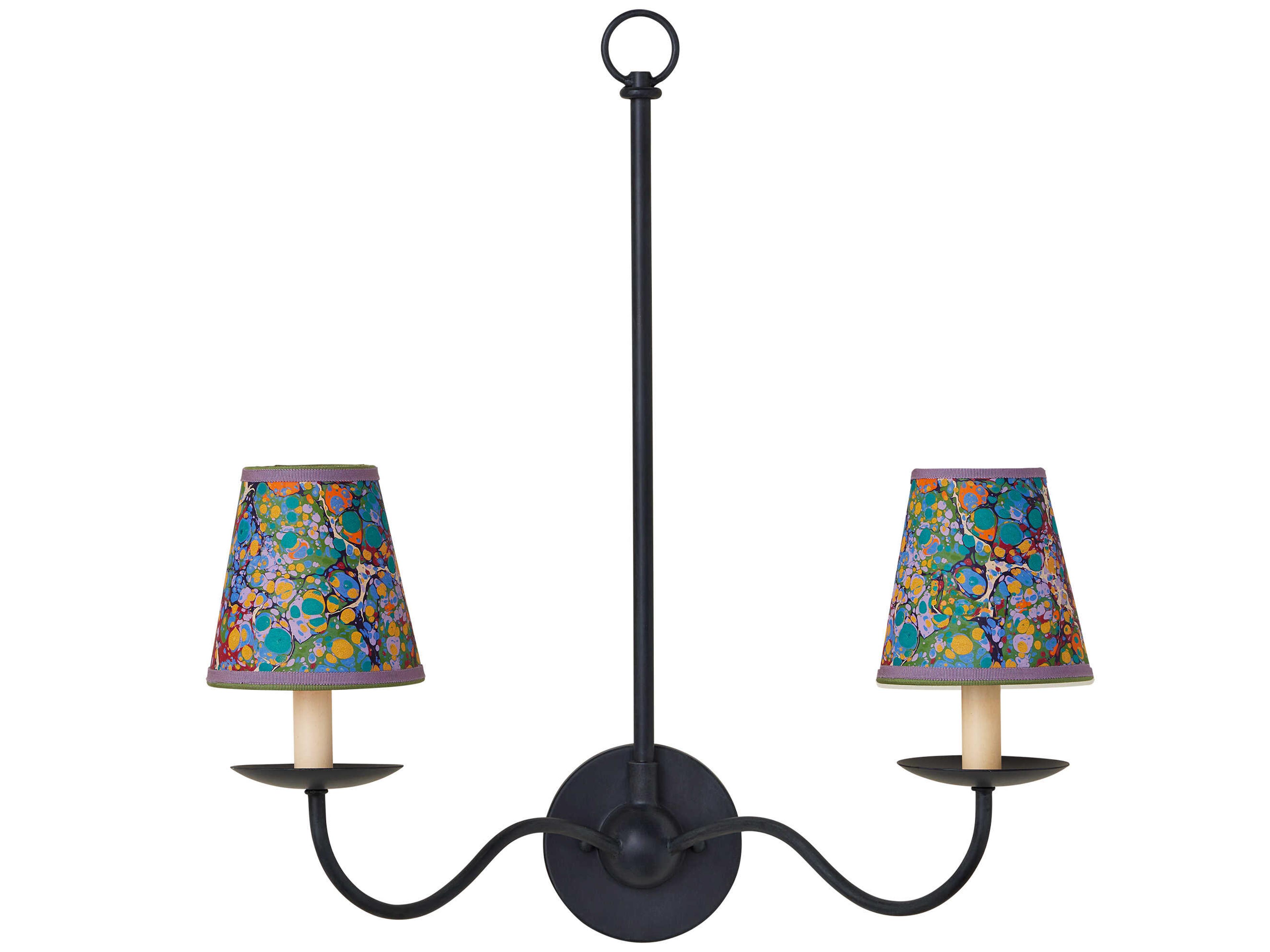 Currey & Company Marble Multi-Color Paper Tapered Shade