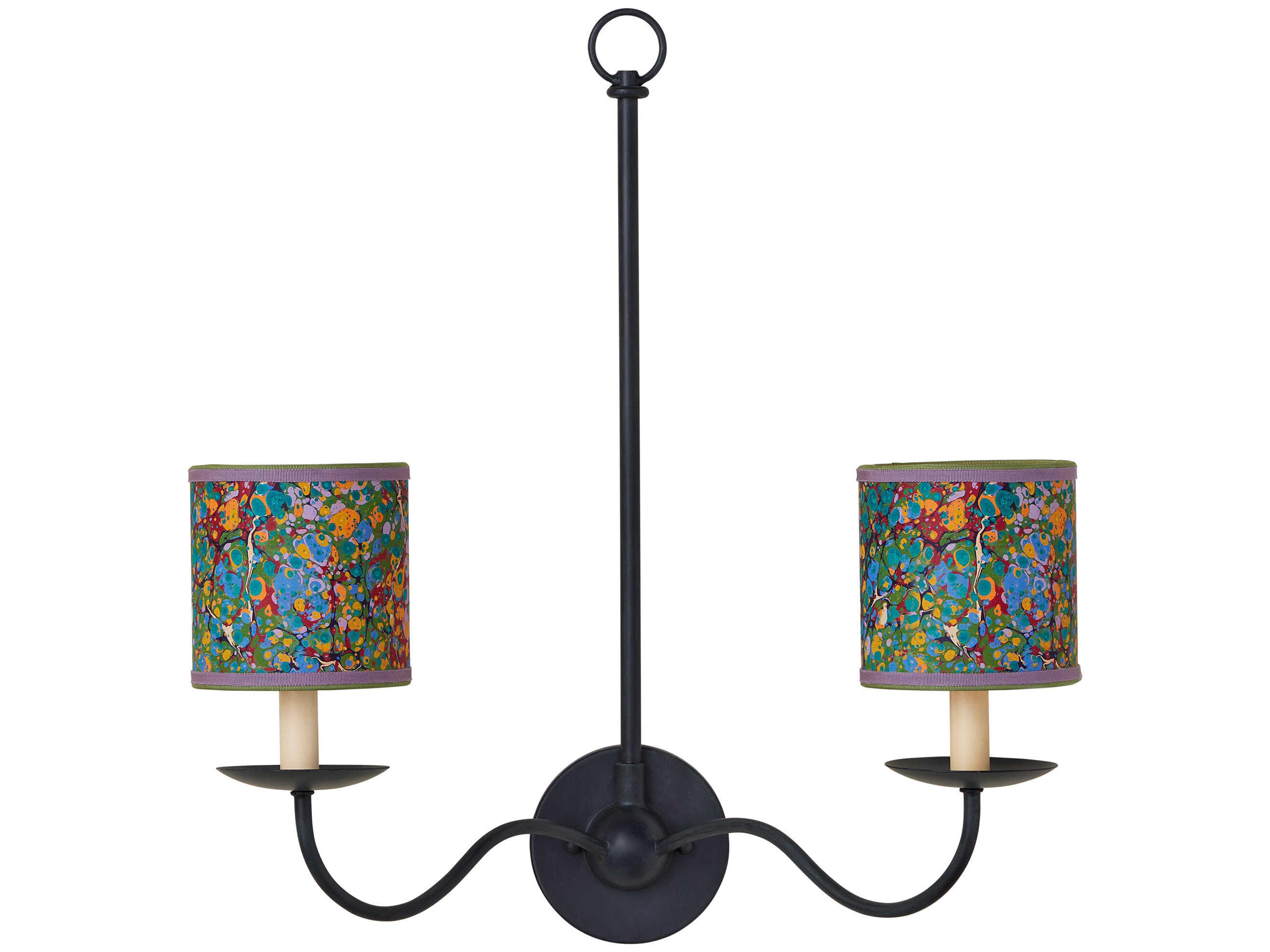 Currey & Company Marble Multi-Color Paper Drum Shade