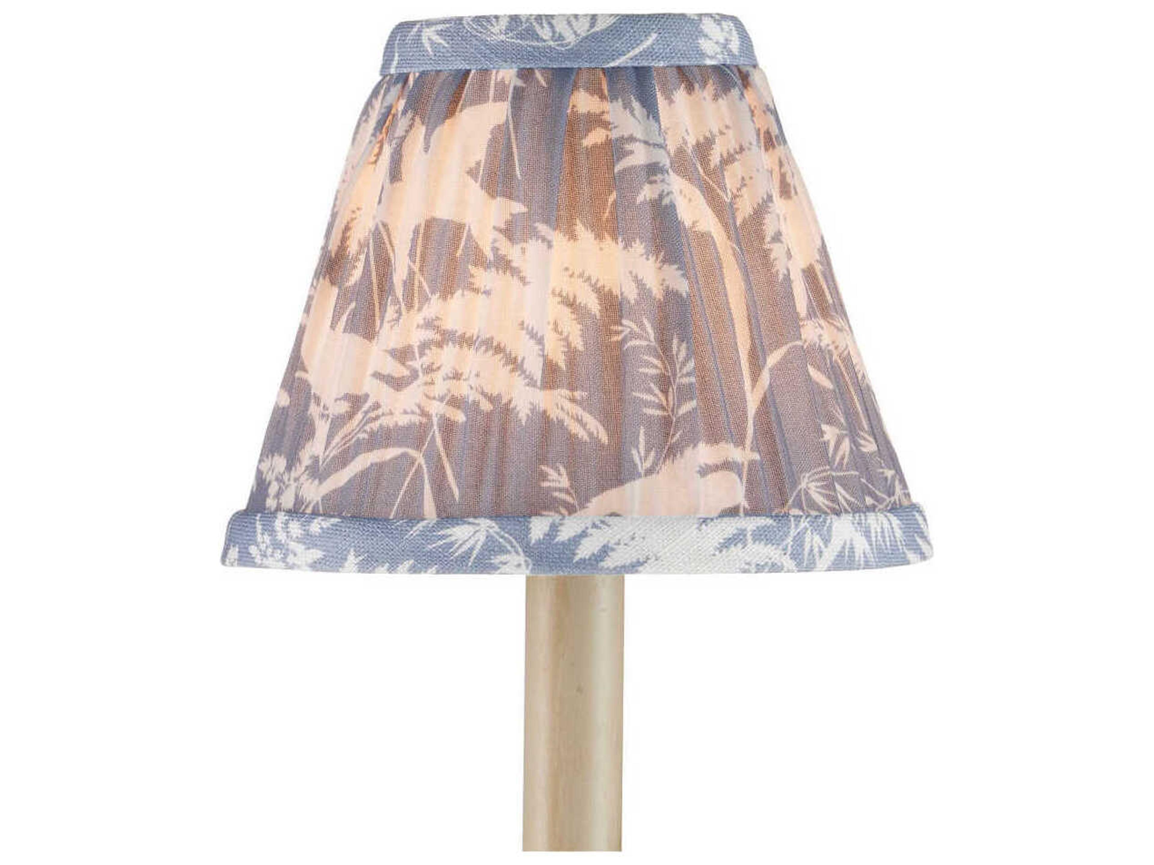 Aviary Dusty Blue Tapered Chandelier Shade
