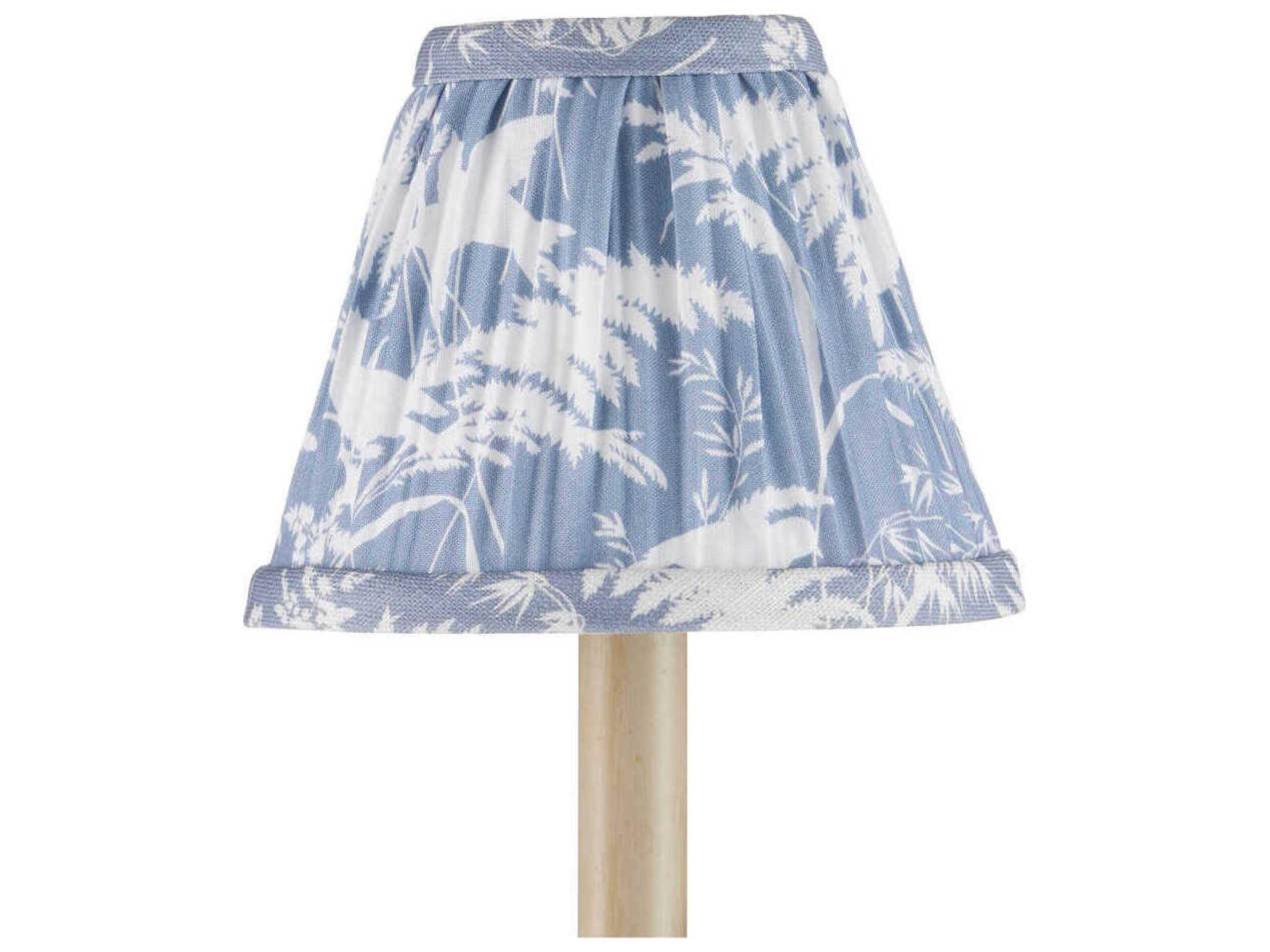 Currey & Company Aviary Dusty Blue Tapered Chandelier Shade