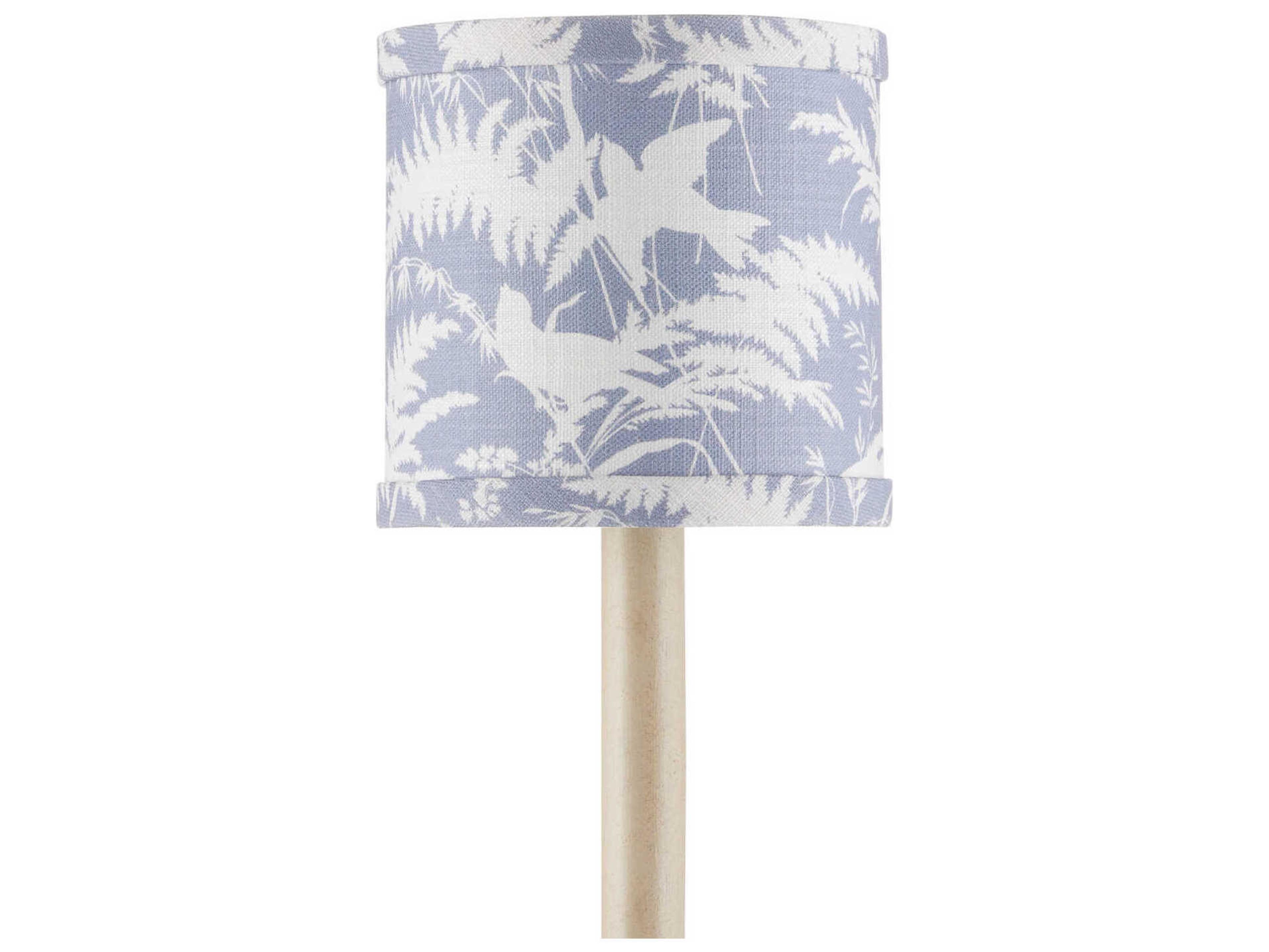 Currey & Company Aviary Dusty Blue Drum Chandelier Shade