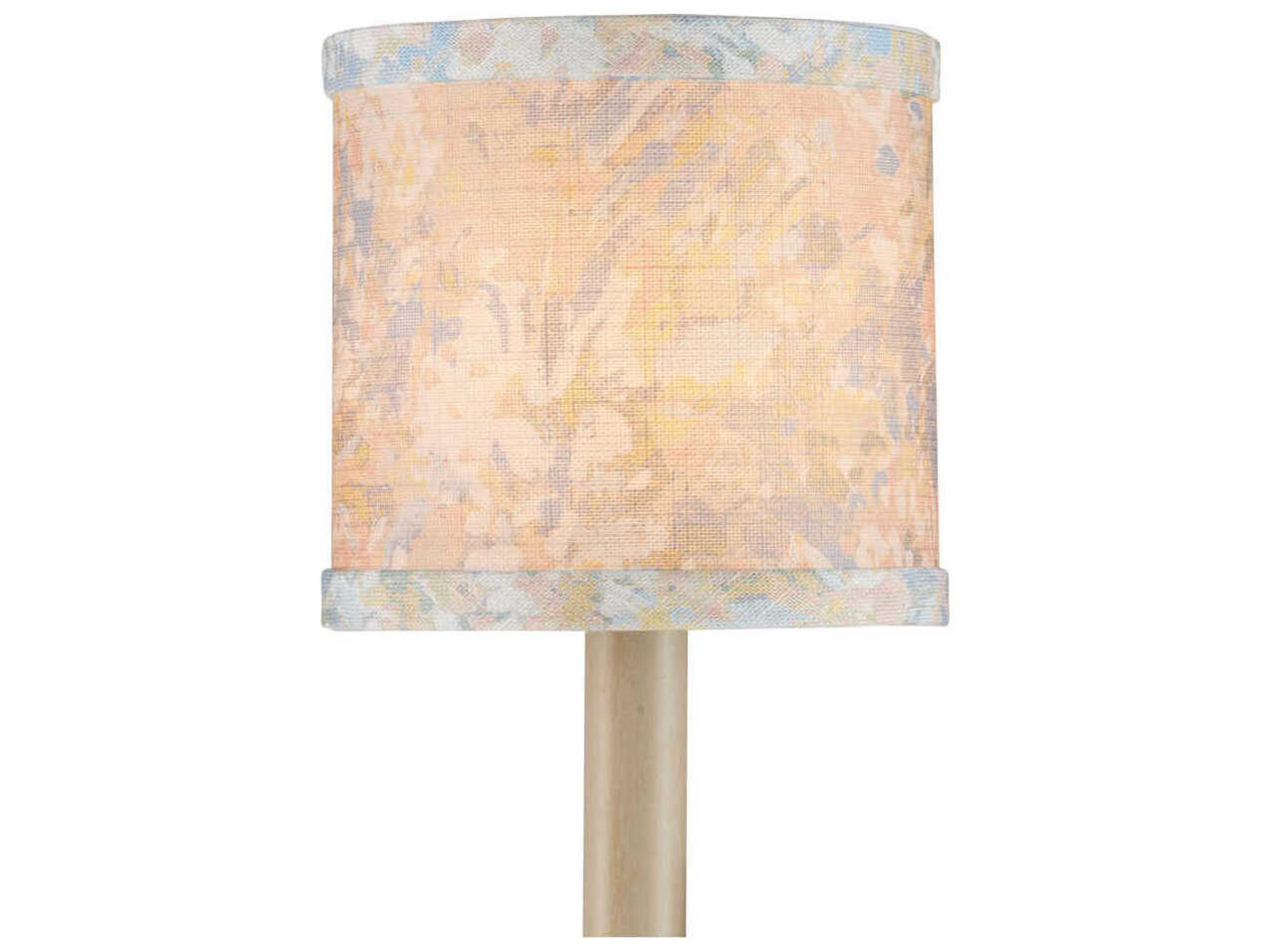 Wildflower Pastel Drum Chandelier Shade