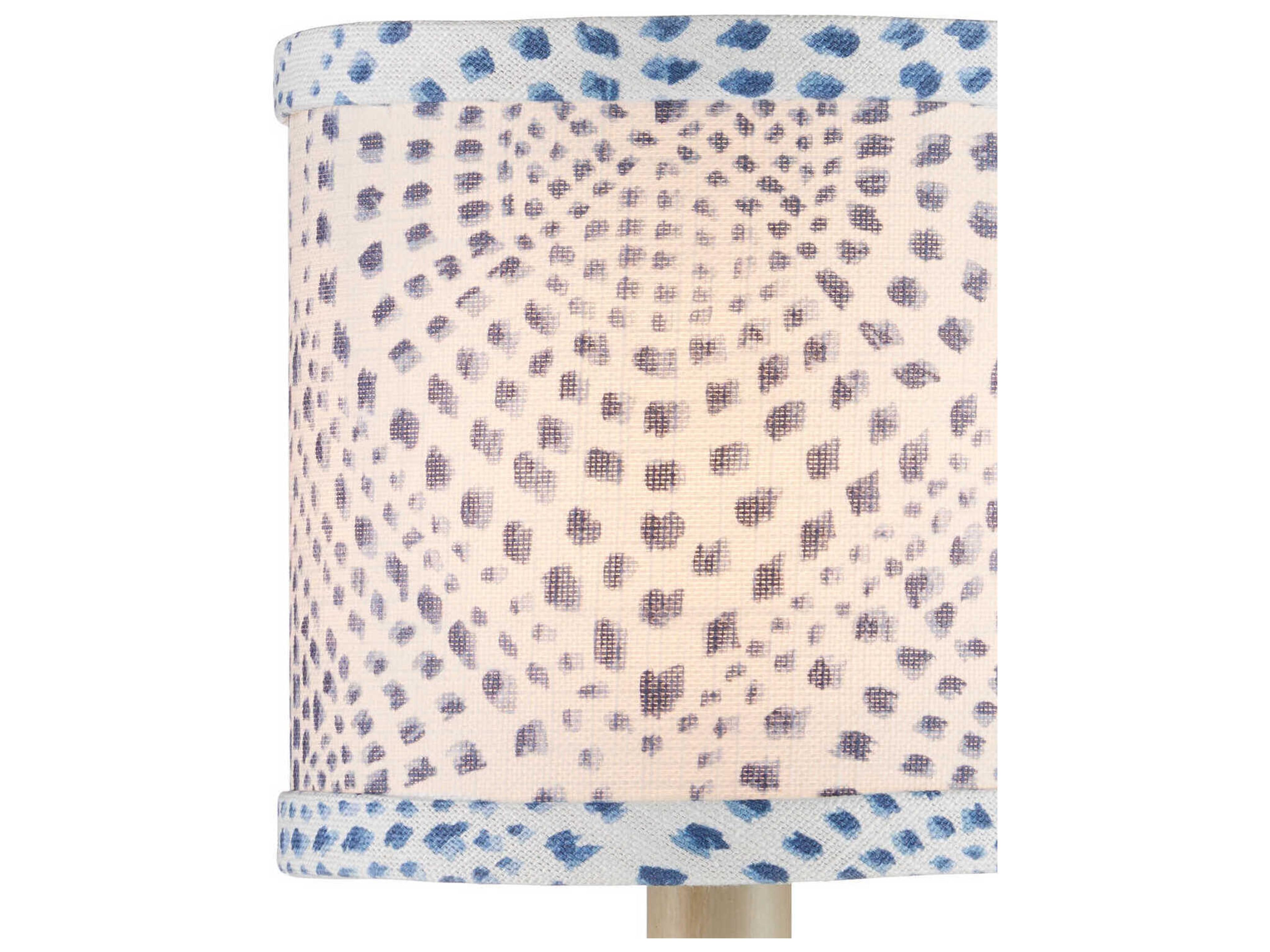 Currey & Company Lenore Blue Drum Chandelier Shade