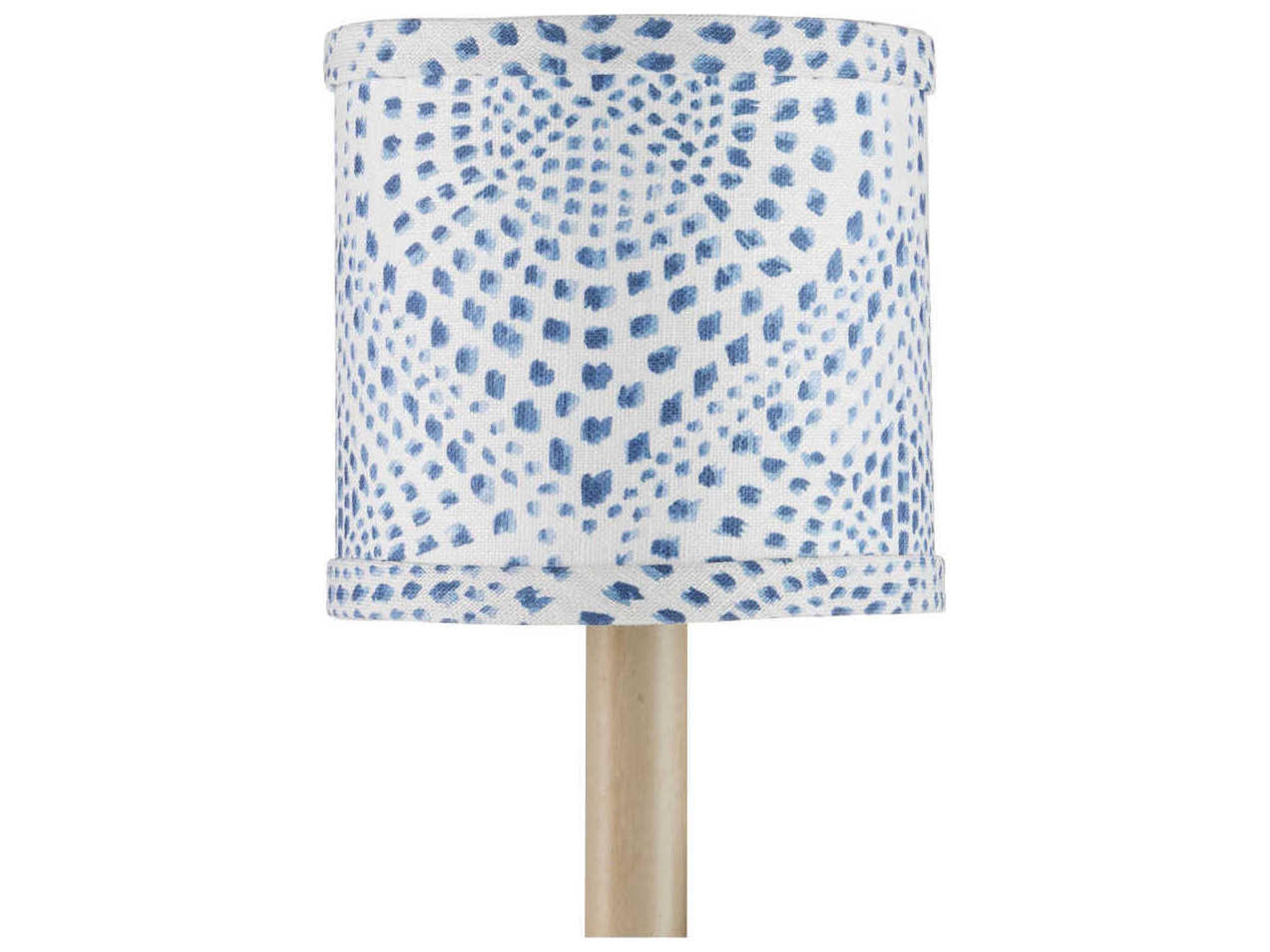 Currey & Company Lenore Blue Drum Chandelier Shade