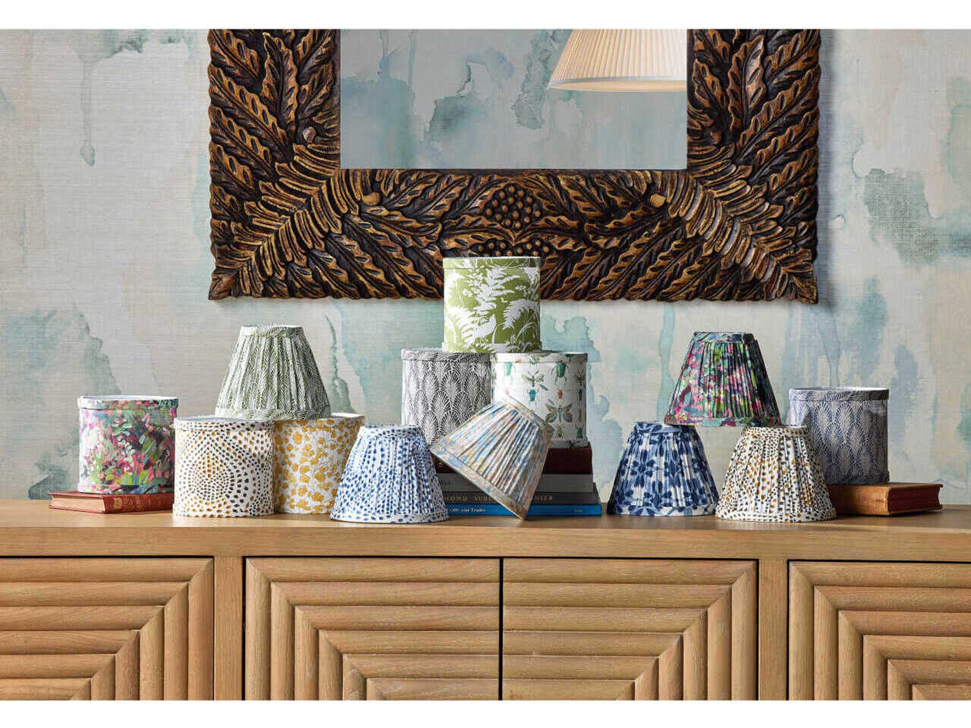 Currey & Company Lenore Blue Drum Chandelier Shade