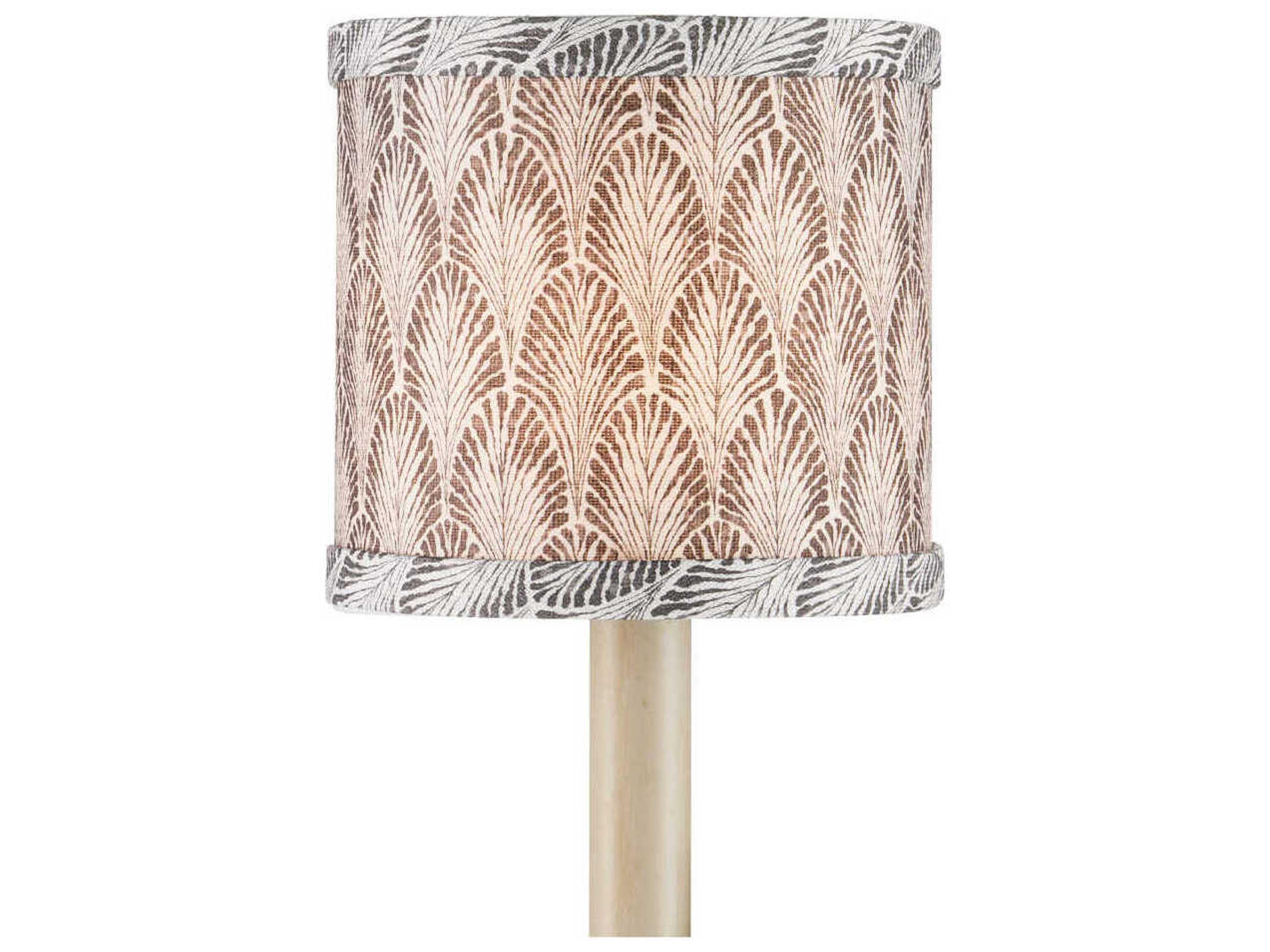 Plume Stone Drum Chandelier Shade