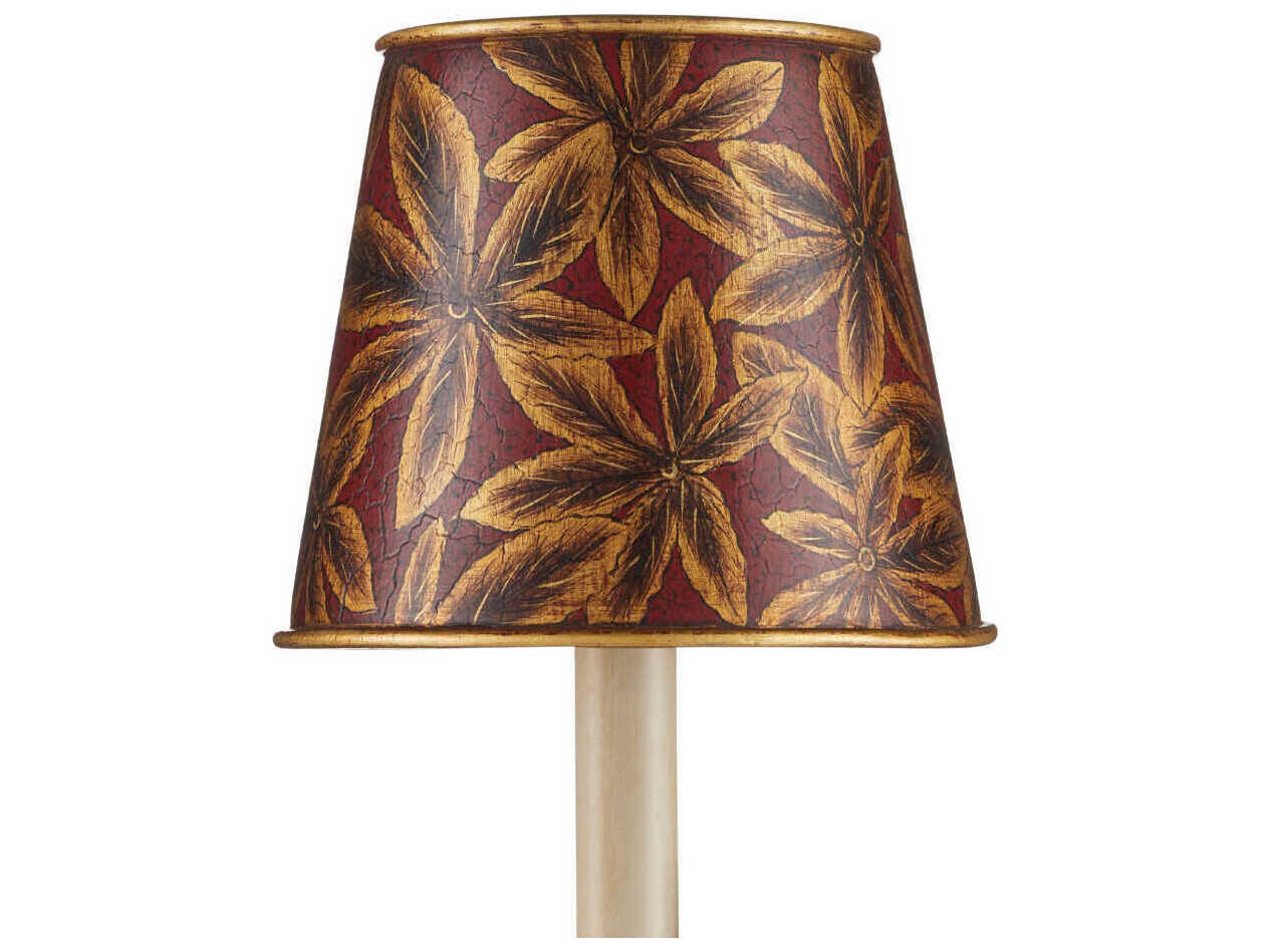 Castagno Red Tapered Chandelier Shade