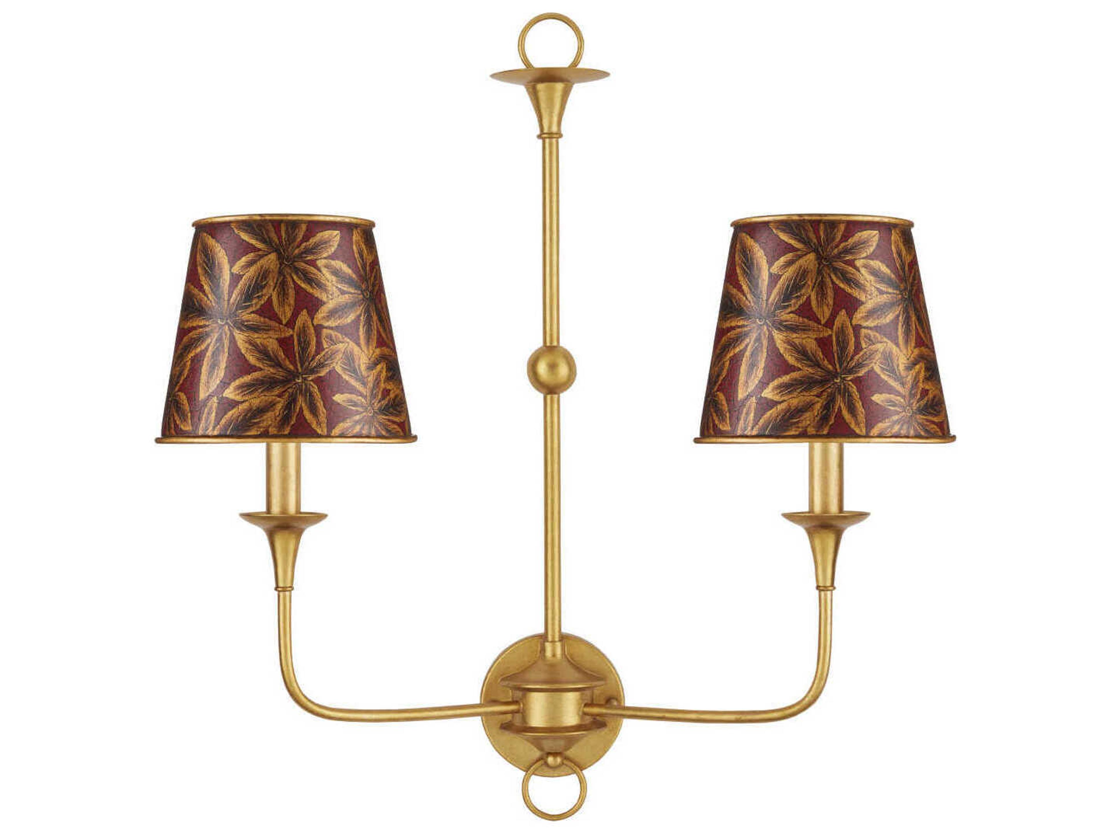 Currey & Company Castagno Red Tapered Chandelier Shade