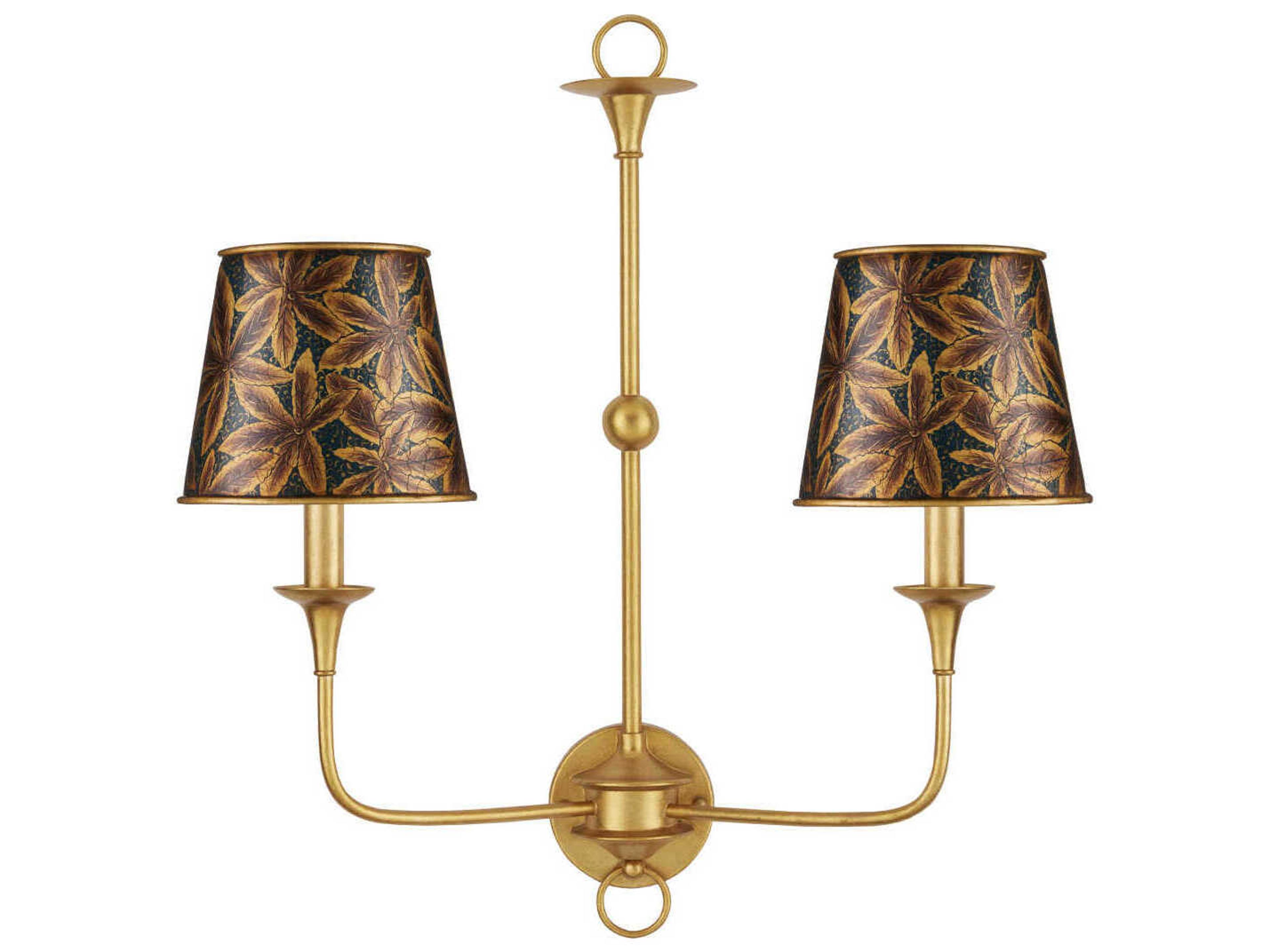 Currey & Company Castagno Blue Tapered Chandelier Shade