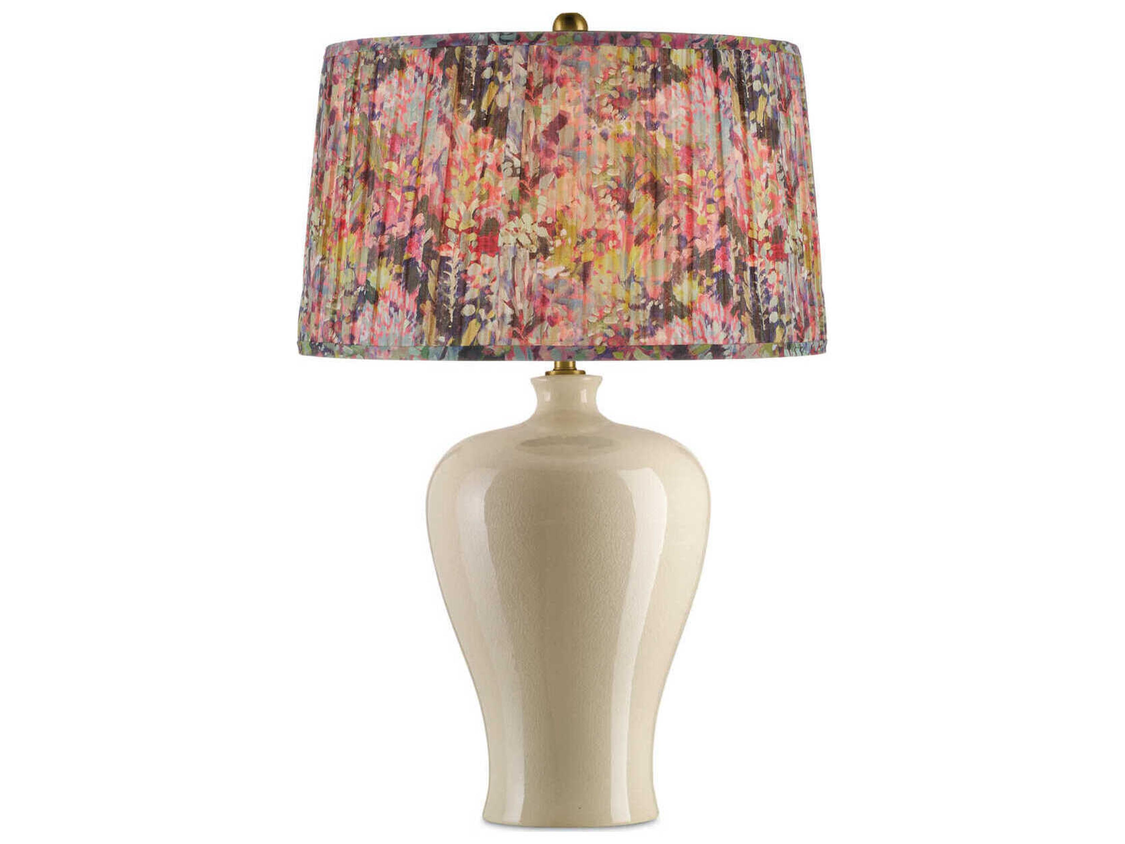 Currey & Company Wildflower Magenta Tapered Lamp Shade