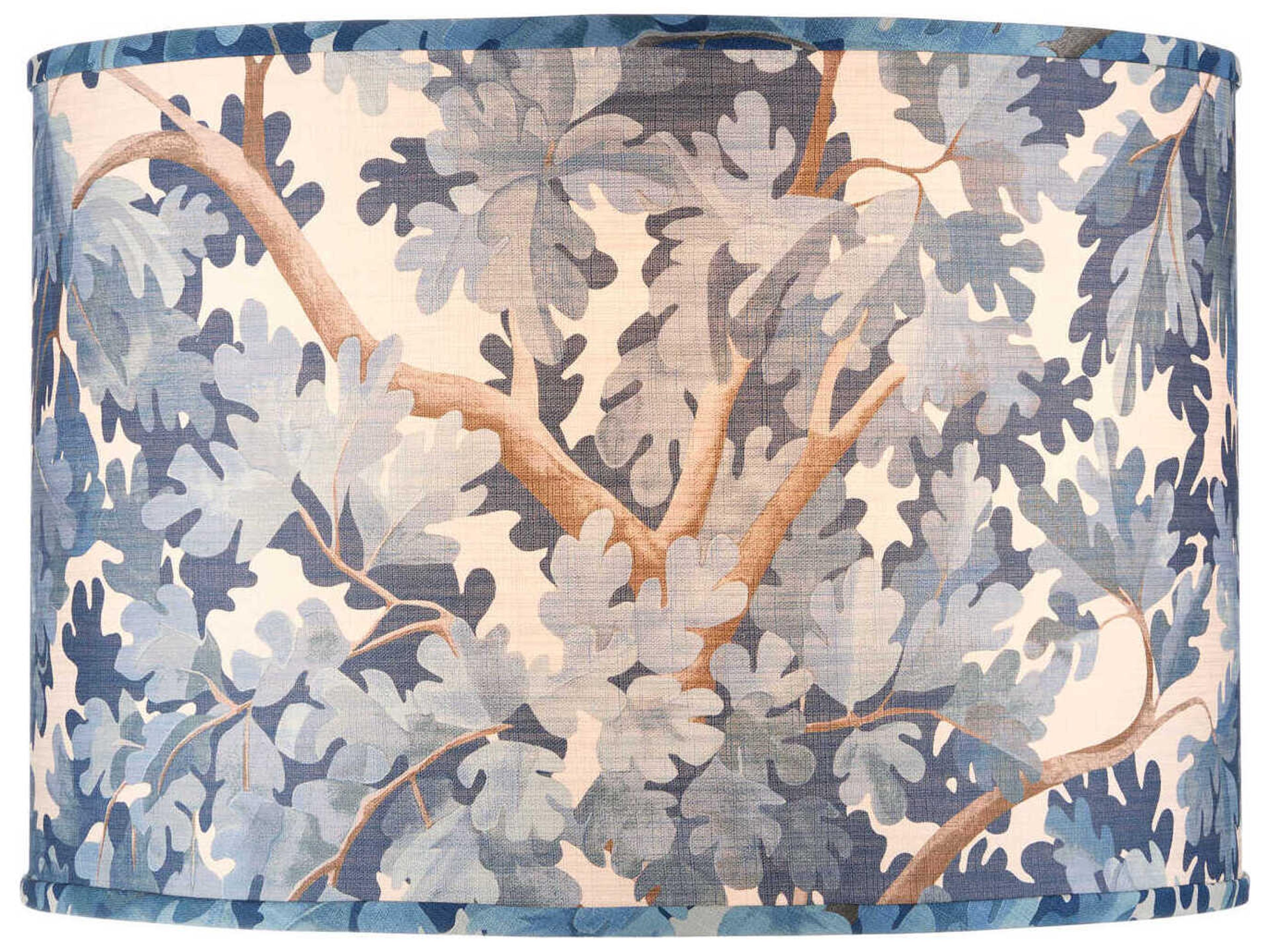 Woodland Blue Drum Lamp Shade
