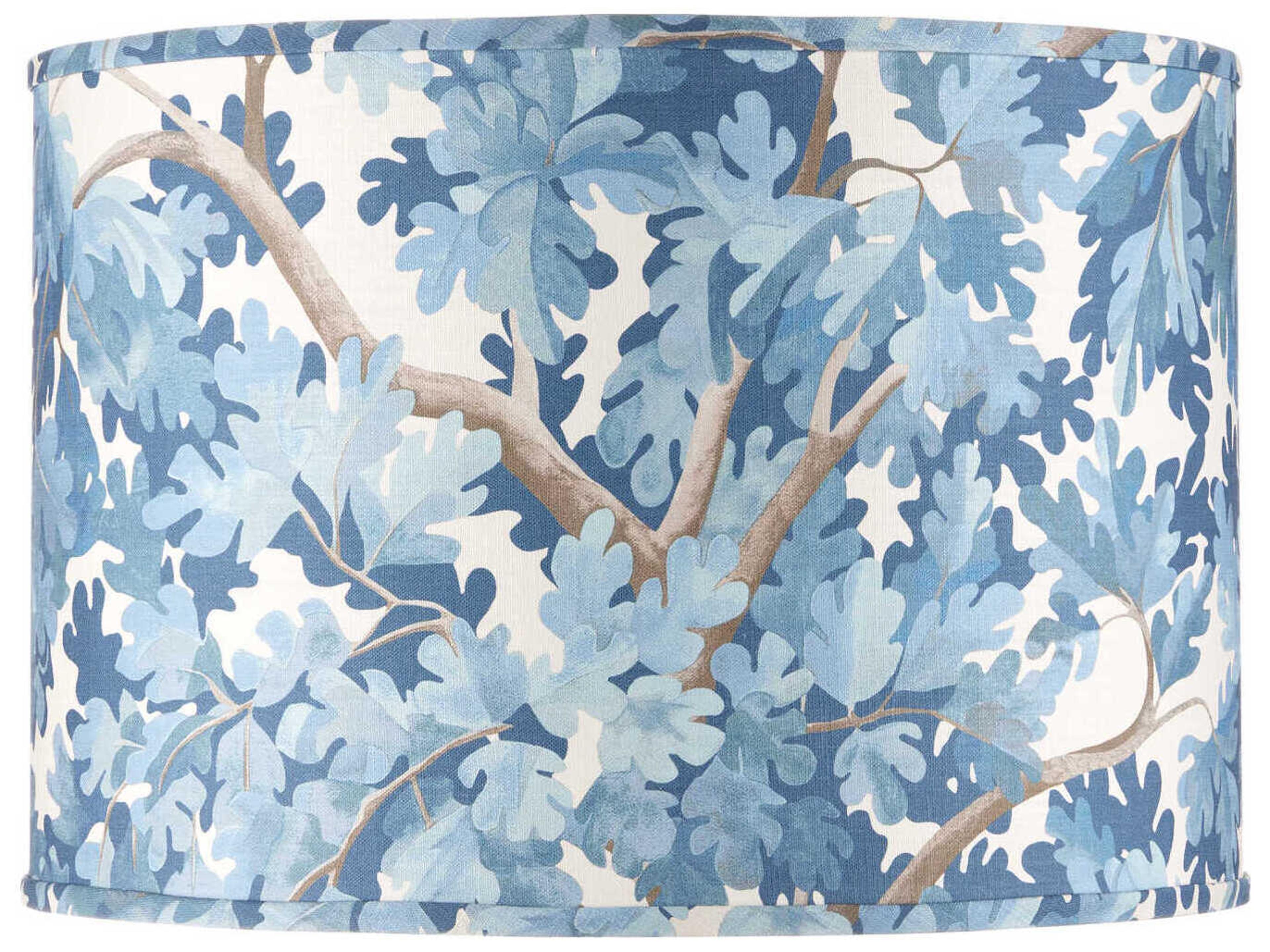 Currey & Company Woodland Blue Drum Lamp Shade