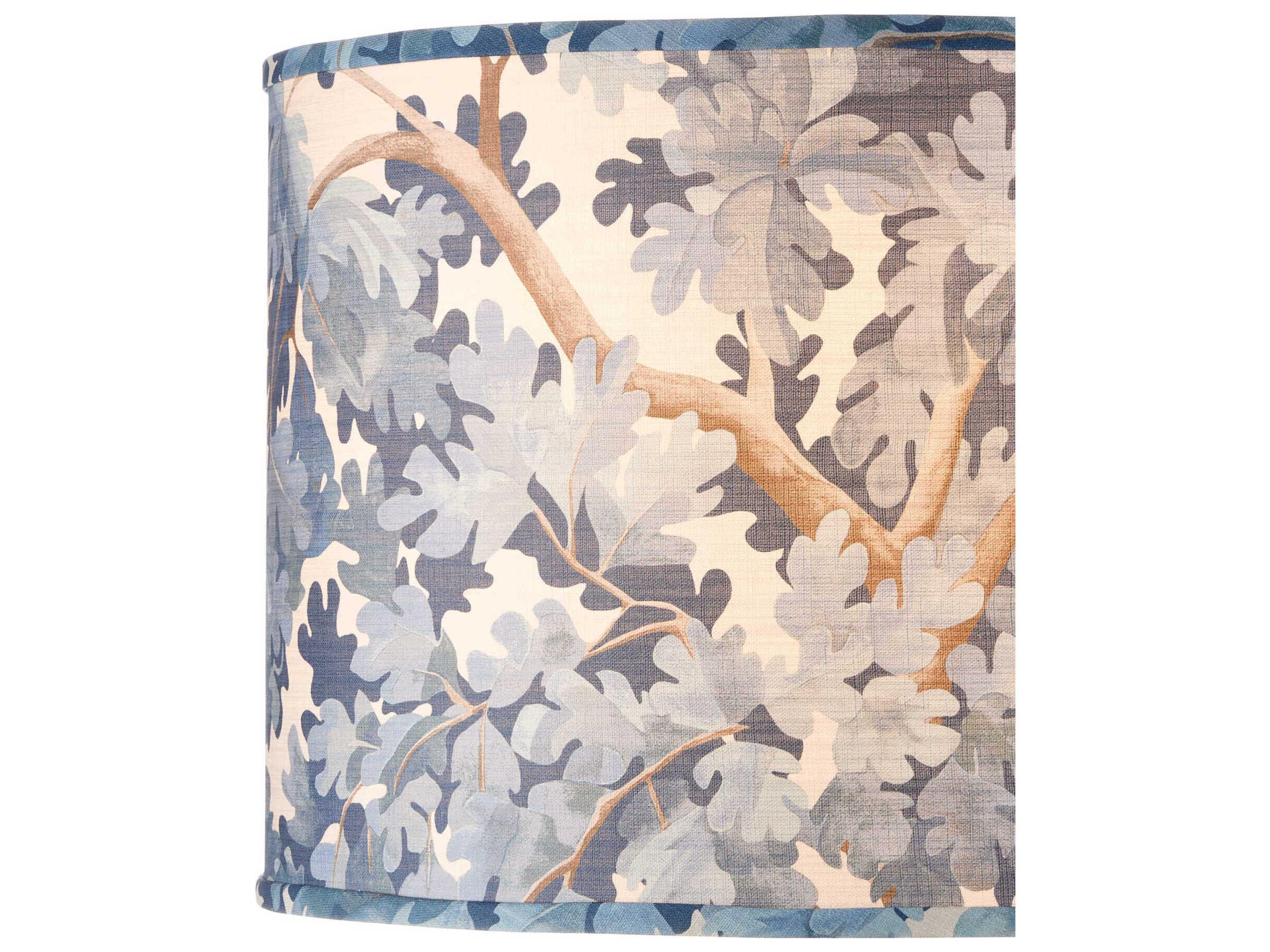 Currey & Company Woodland Blue Drum Lamp Shade