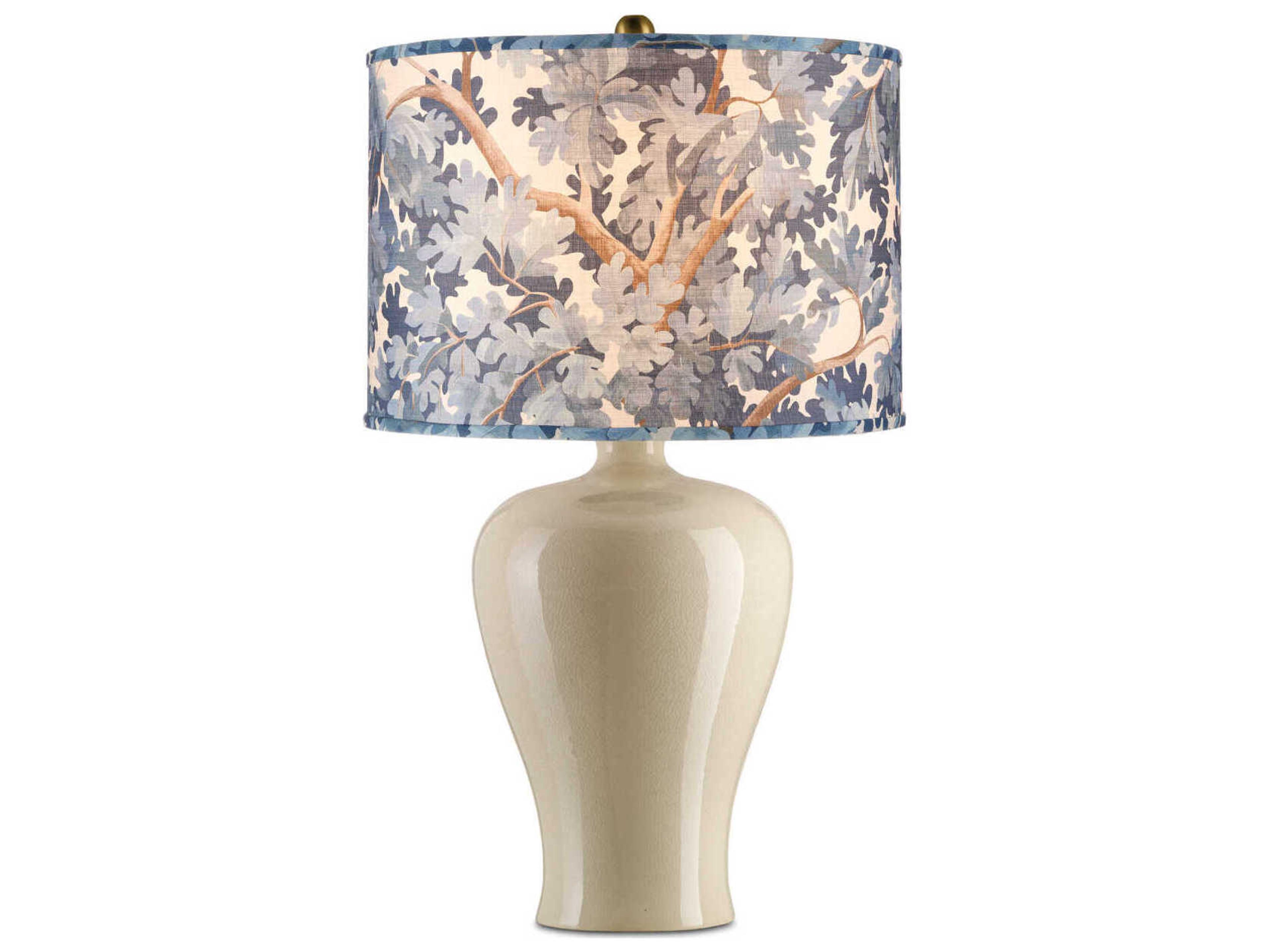 Currey & Company Woodland Blue Drum Lamp Shade