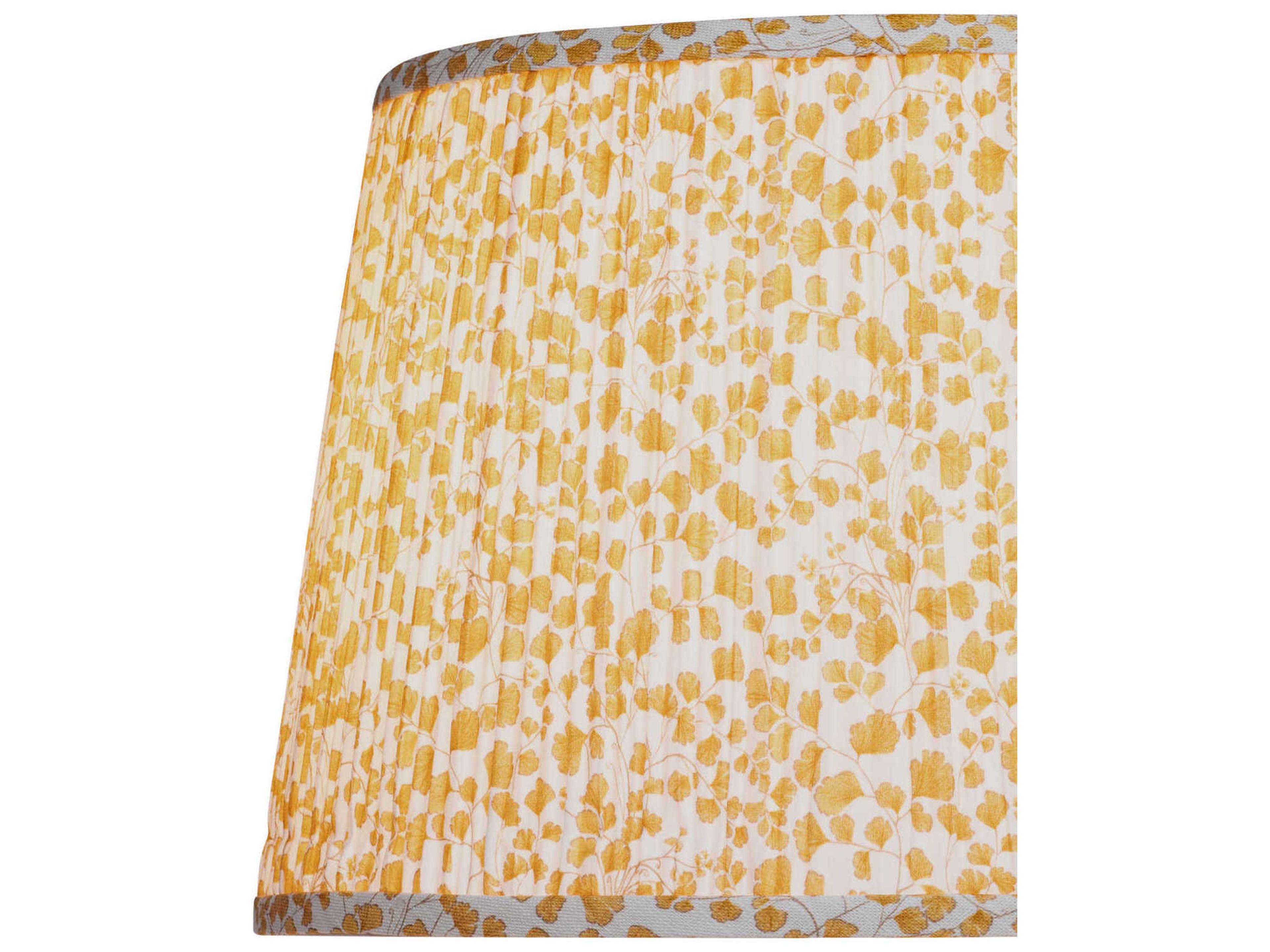 Currey & Company Maiden Fern Yellow Medium Tapered Lamp Shade