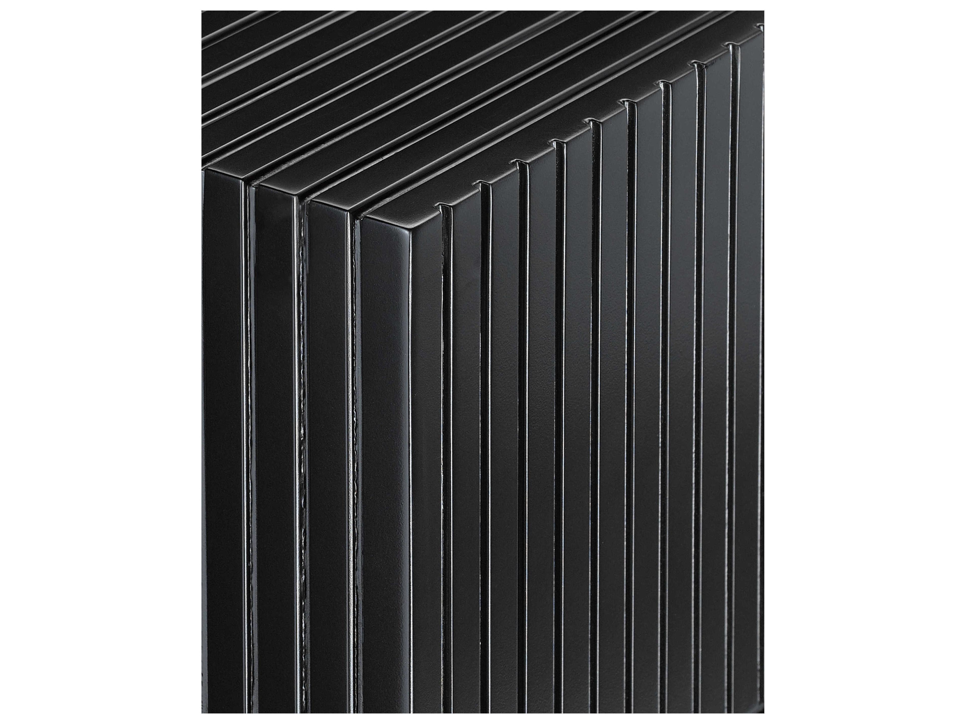 Currey & Company Odense Square Wood Black End Table