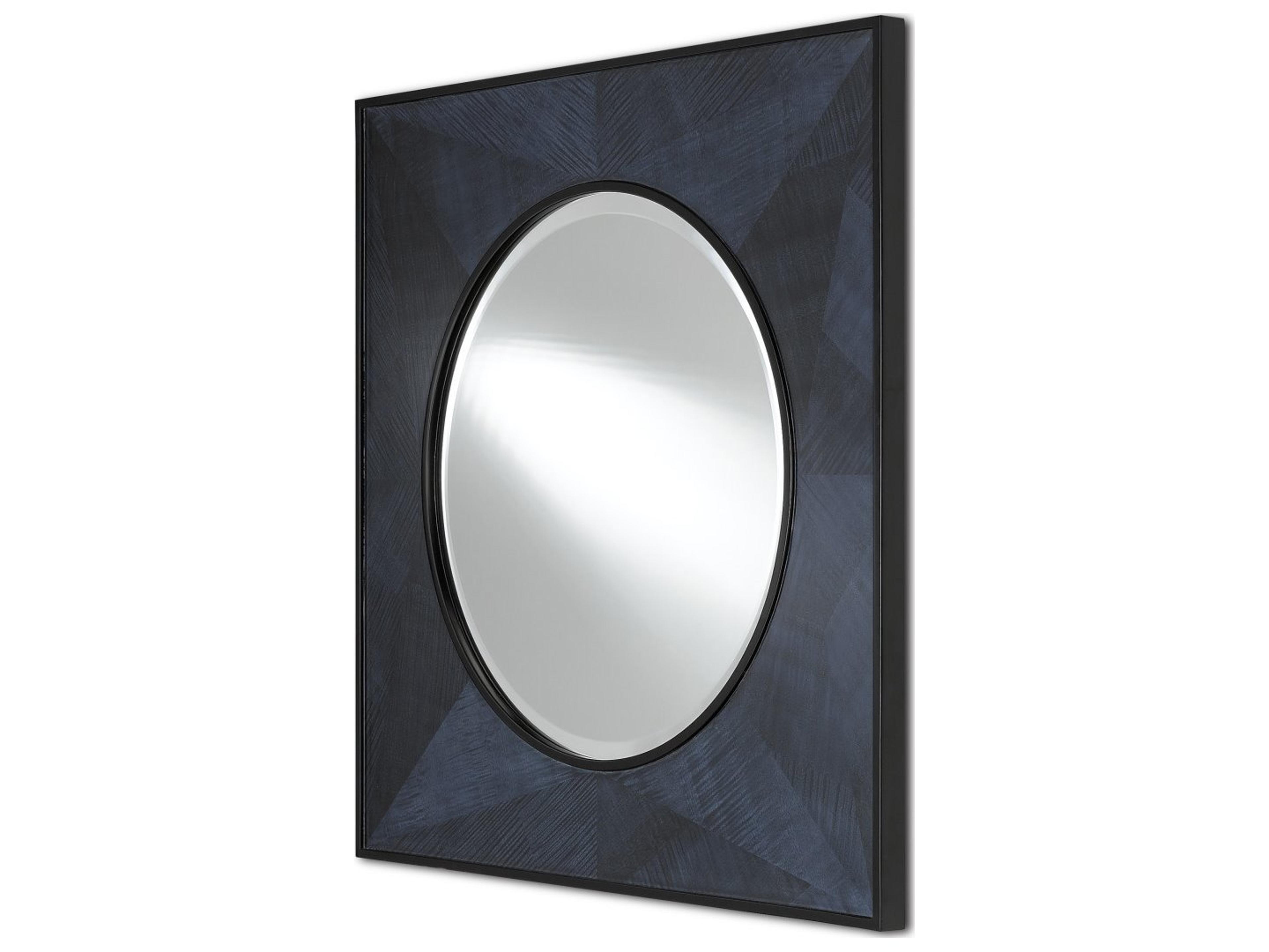 Luxecor Vistas Dark Sapphire / Caviar Black Square Wall Mirror