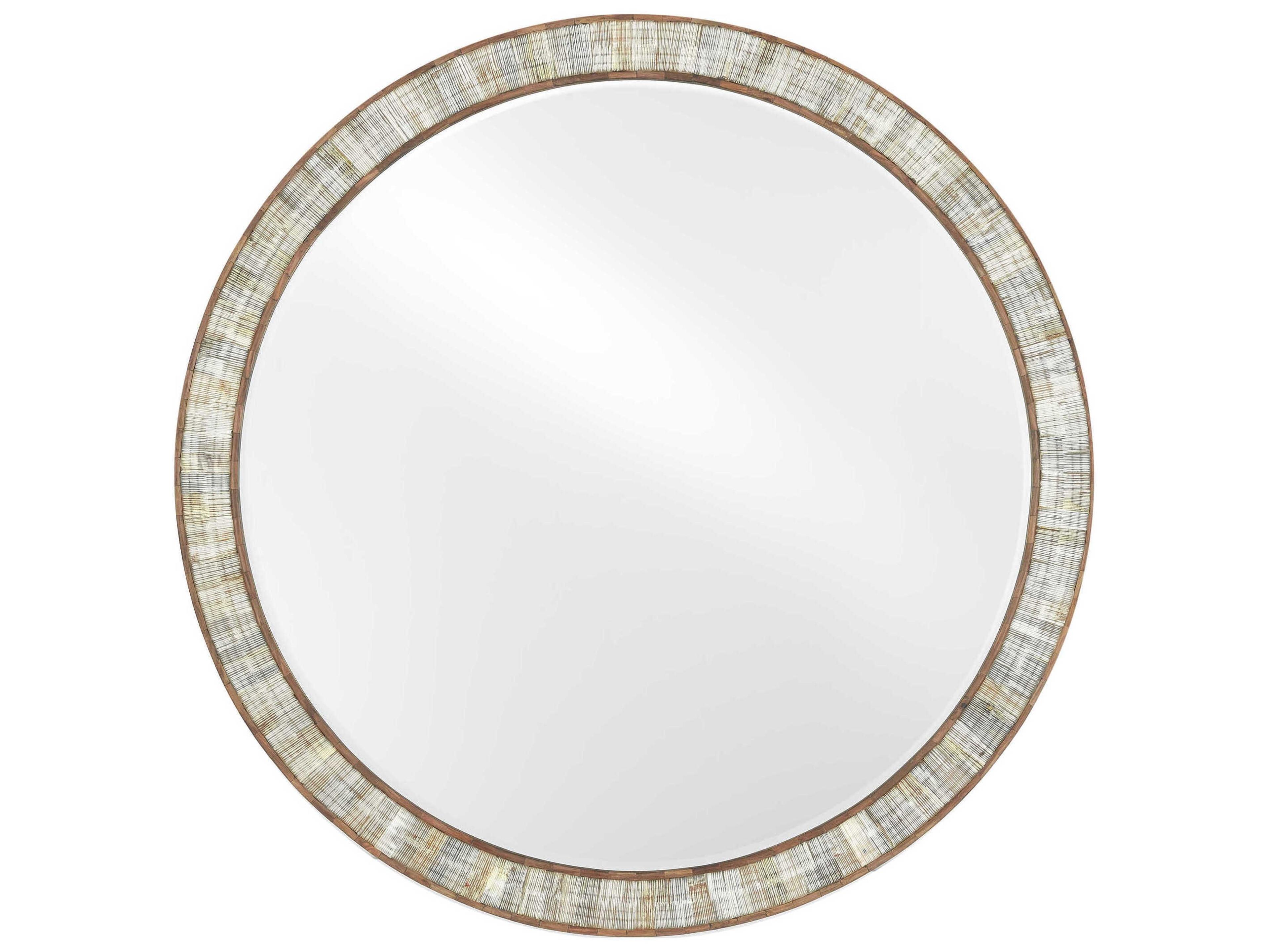 Currey & Company Hyson Natural Round Wall Mirror