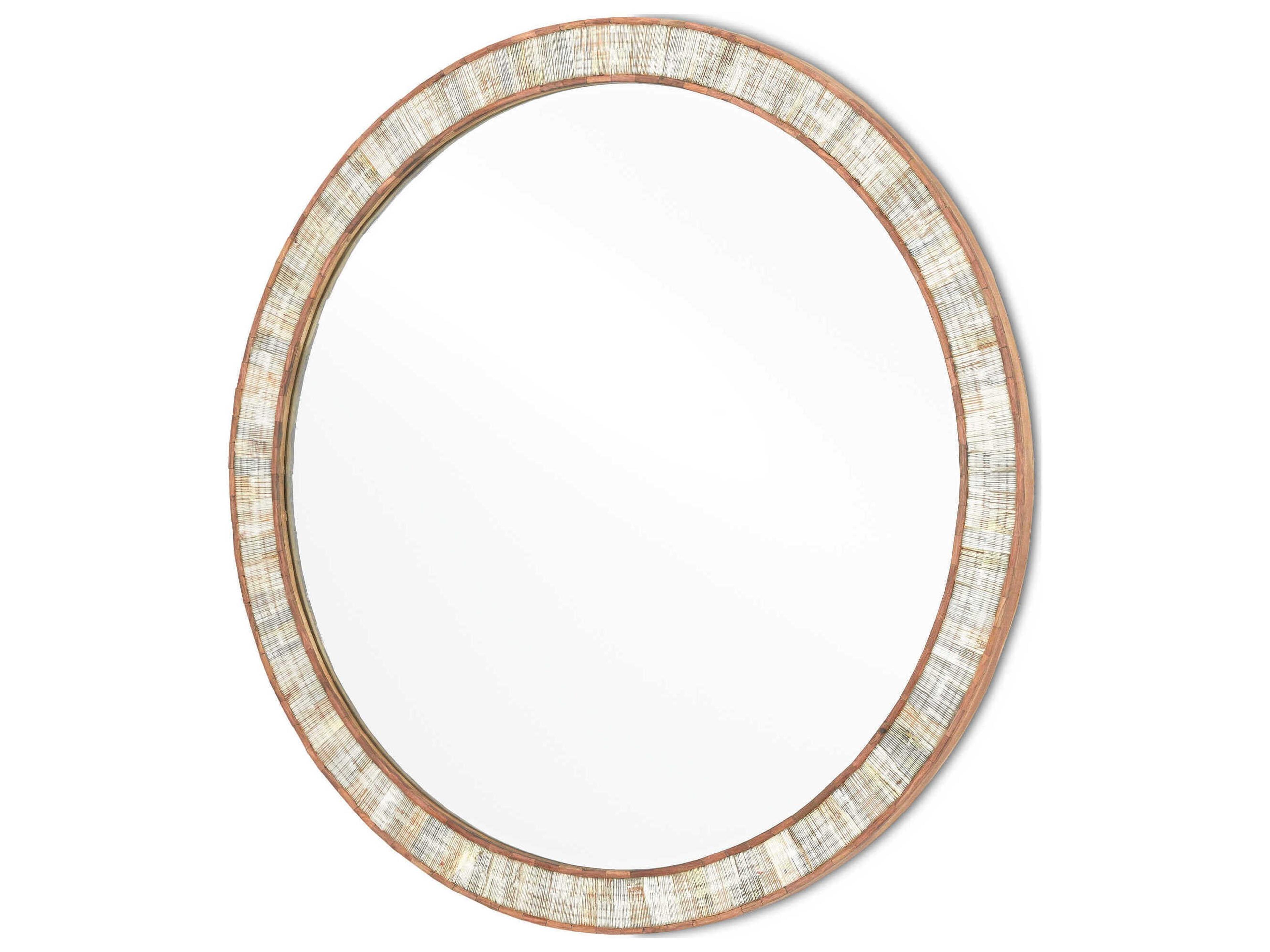 Currey & Company Hyson Natural Round Wall Mirror