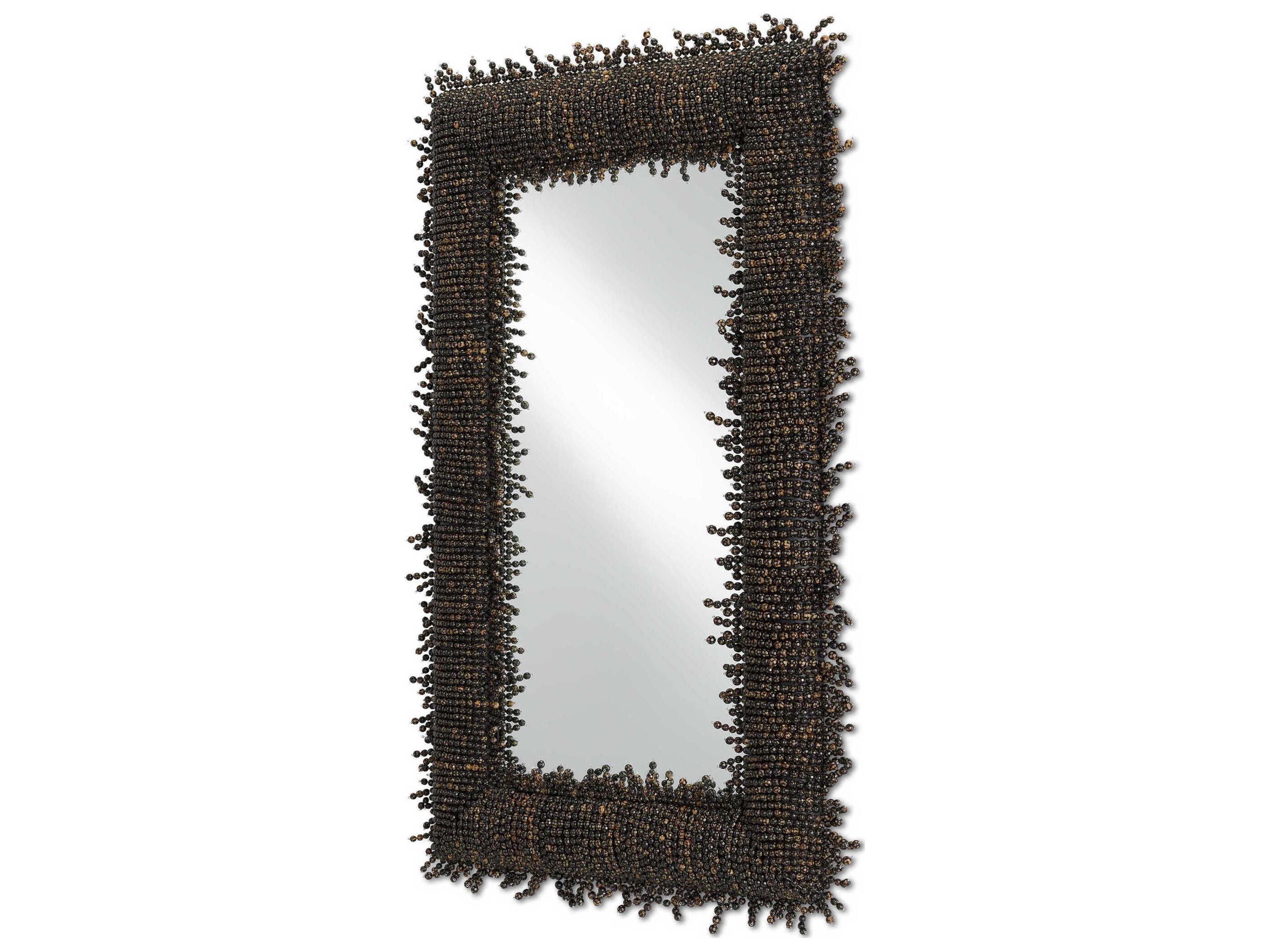 Currey & Company Pasay Black Rectangular Wall Mirror