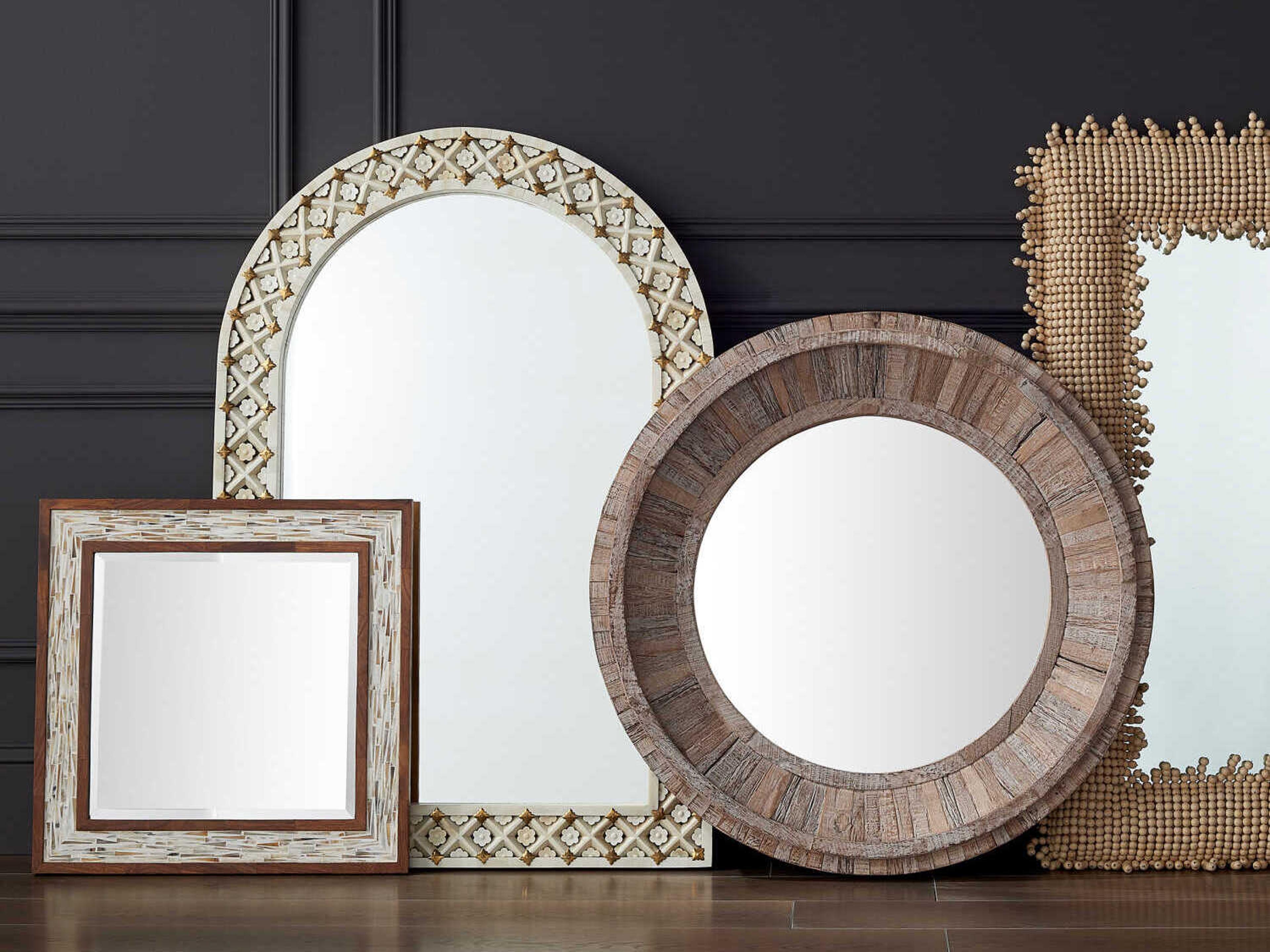 Currey & Company Ellaria Natural Bone / Brass Wall Mirror