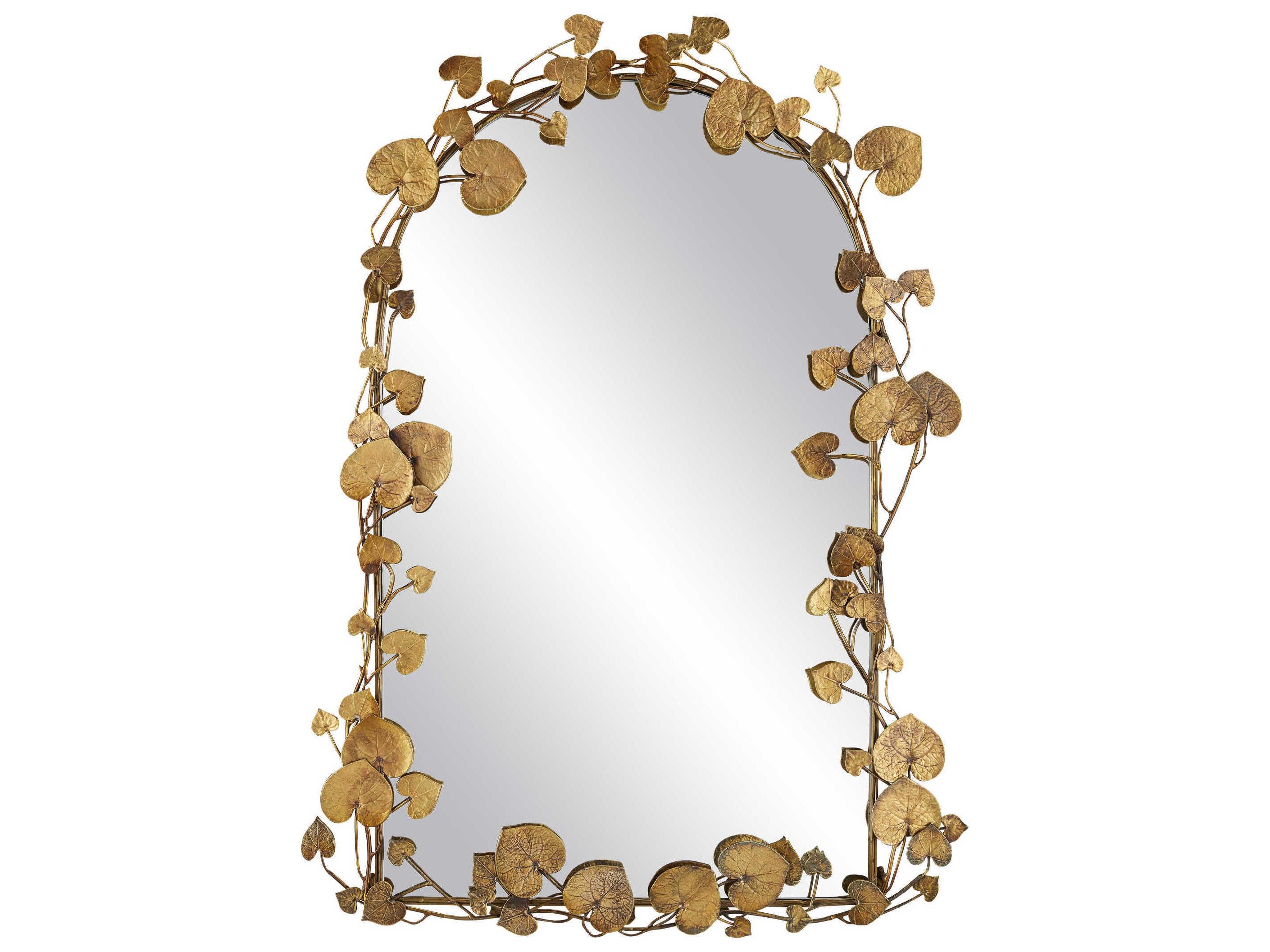 Currey & Company Vinna Antique Brass Rectangular Wall Mirror