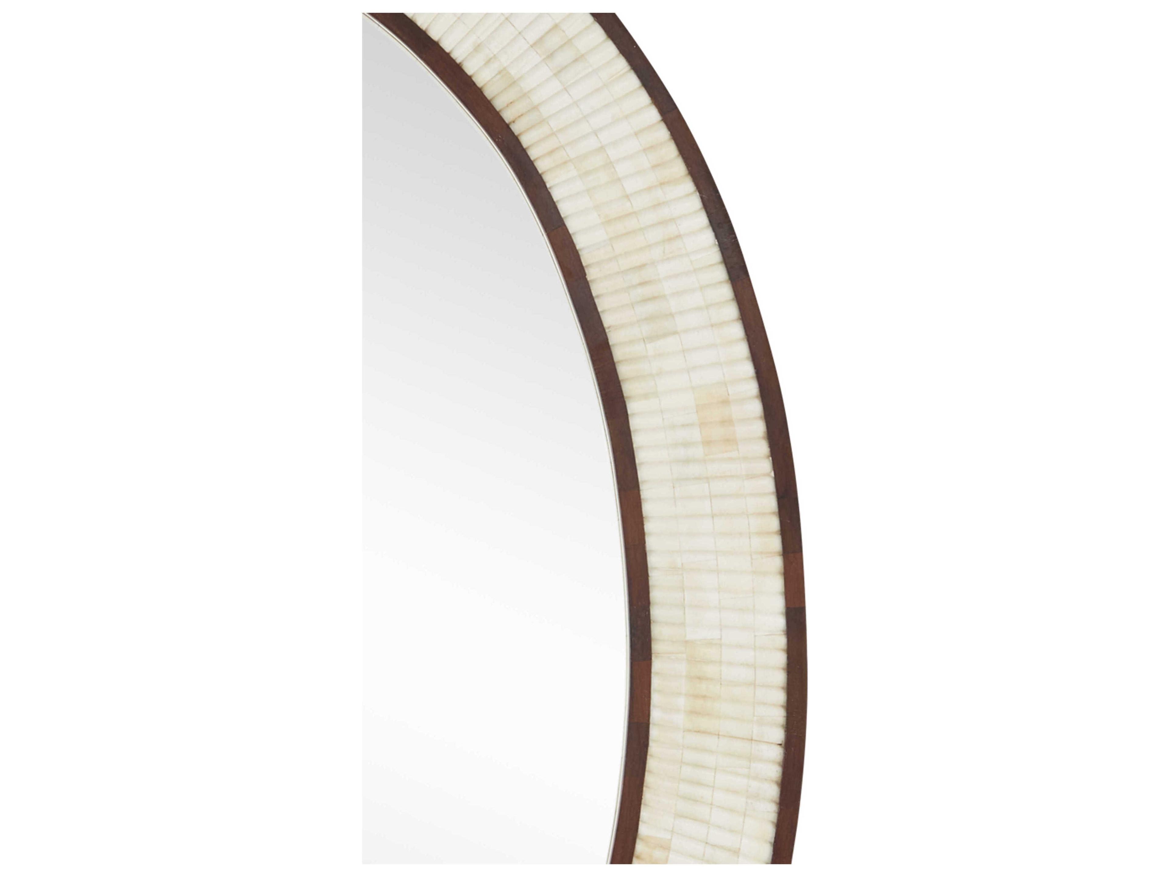 Currey & Company Andar Natural / Dark Walnut Oval Wall Mirror