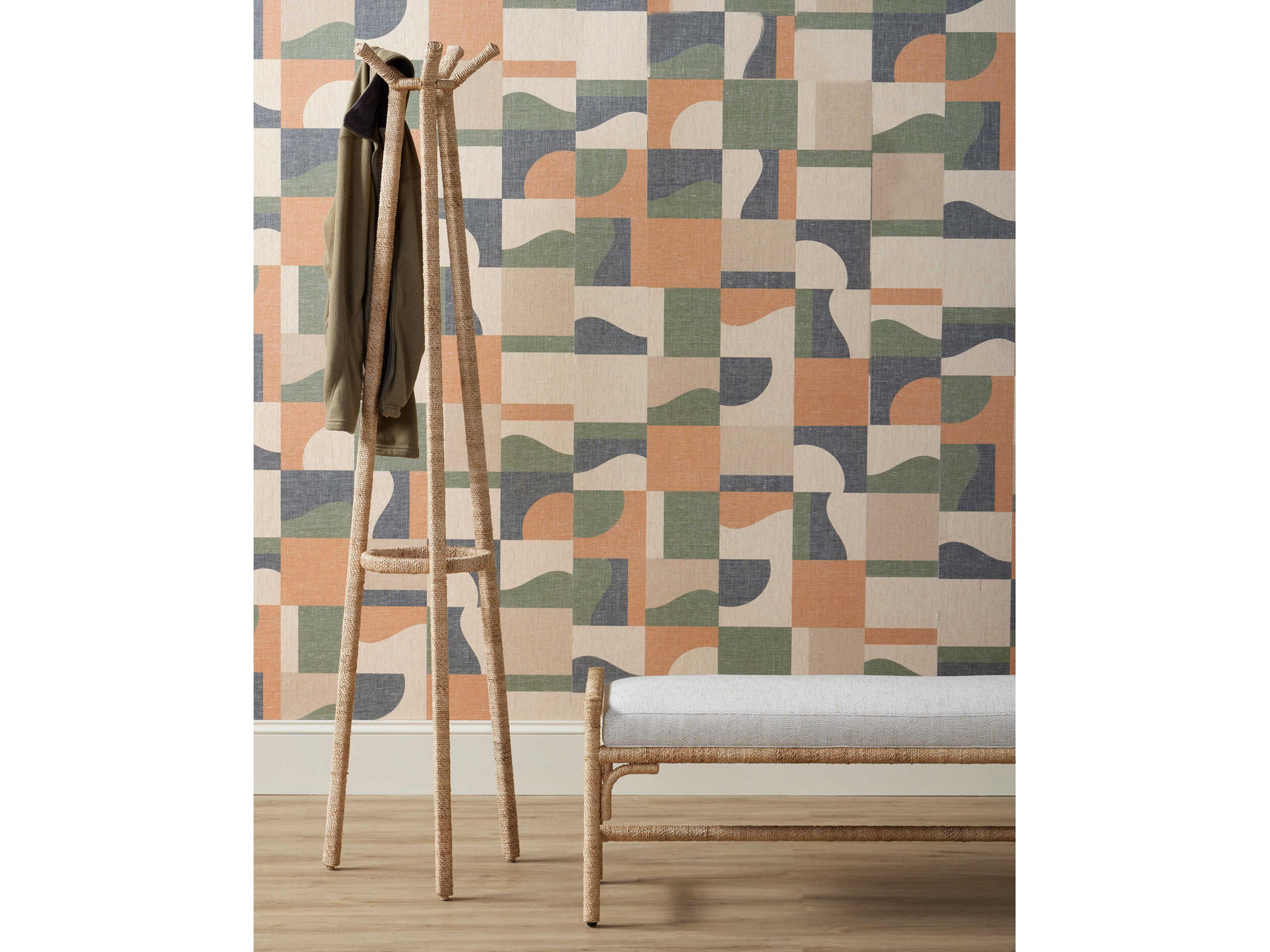 Currey & Company Rolo Natural Coat Rack