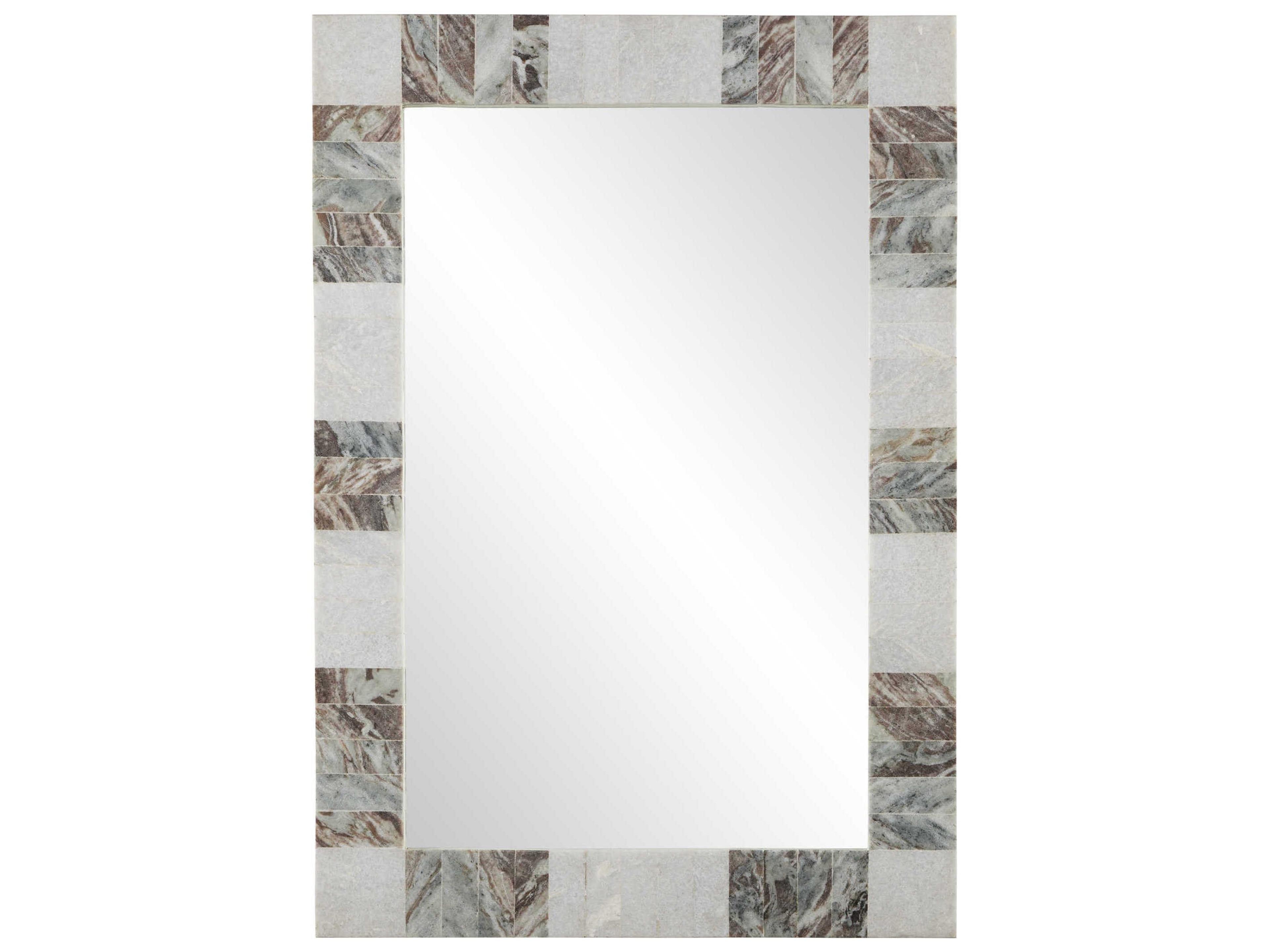 Elena White / Brown Rectangular Wall Mirror