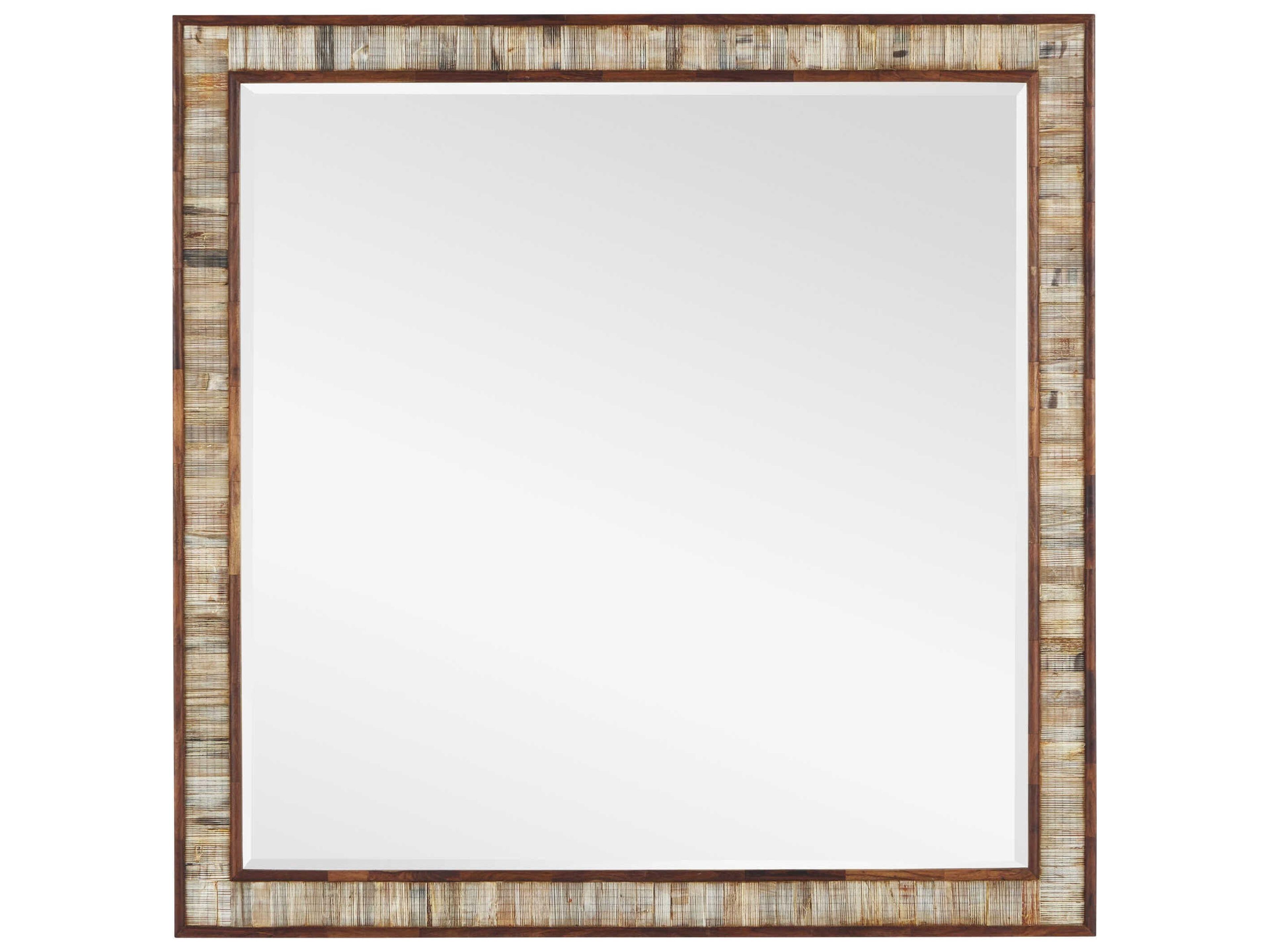 Hyson Chiseled Horn / Natural Square Wall Mirror