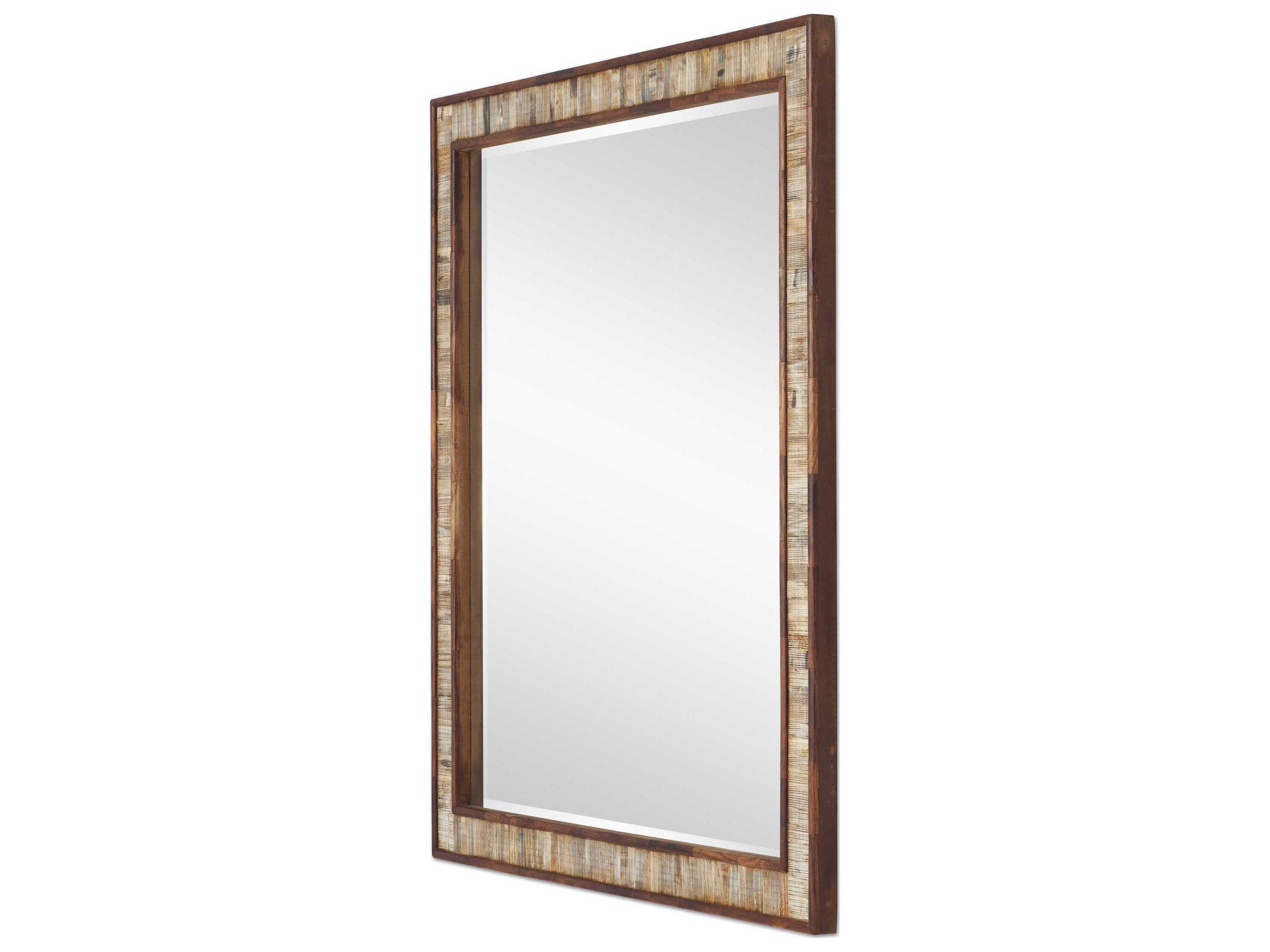 Currey & Company Hyson Chiseled Horn / Natural Square Wall Mirror