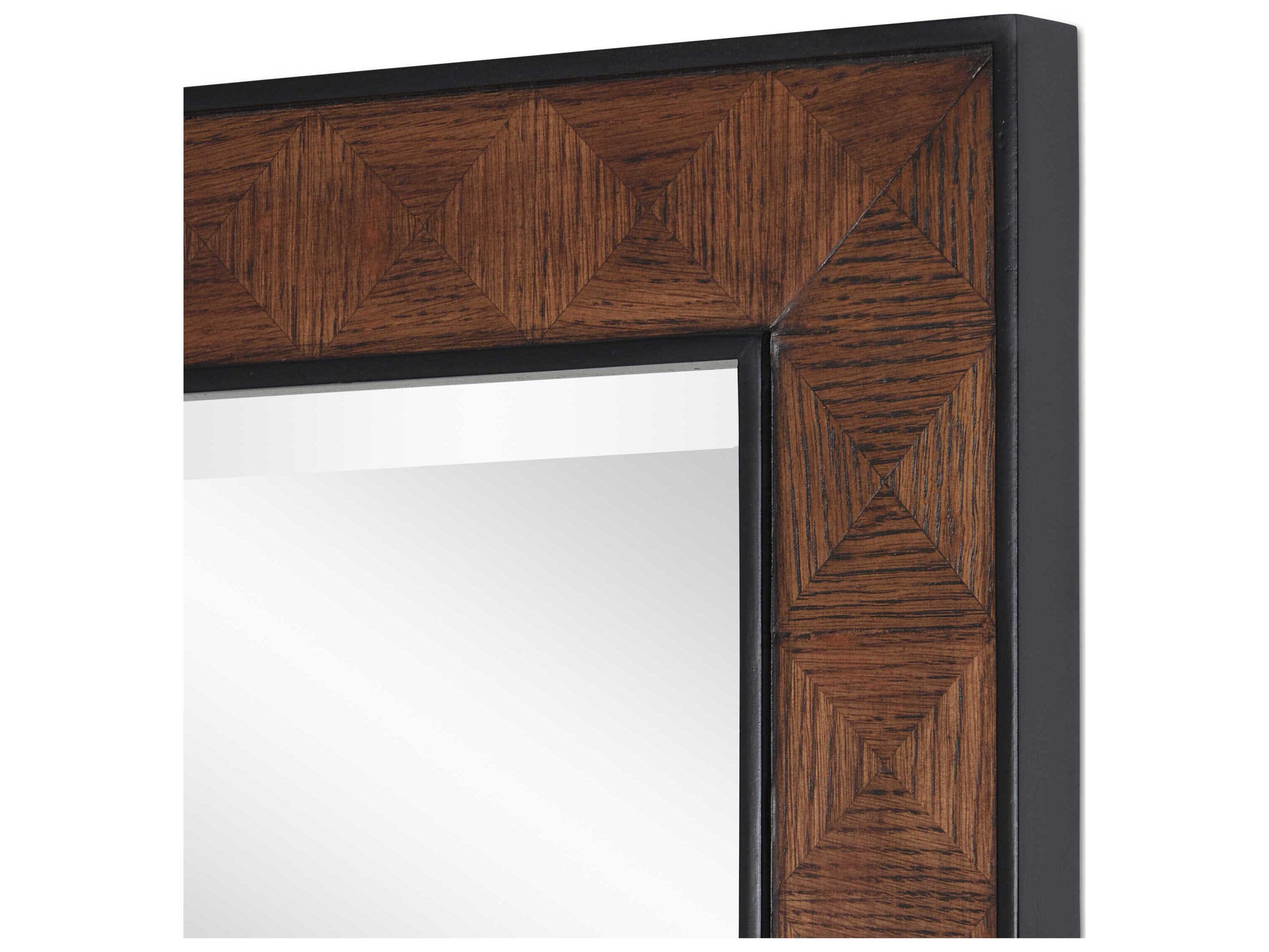 Currey & Company Dorian Kona / Black Rectangular Floor Mirror