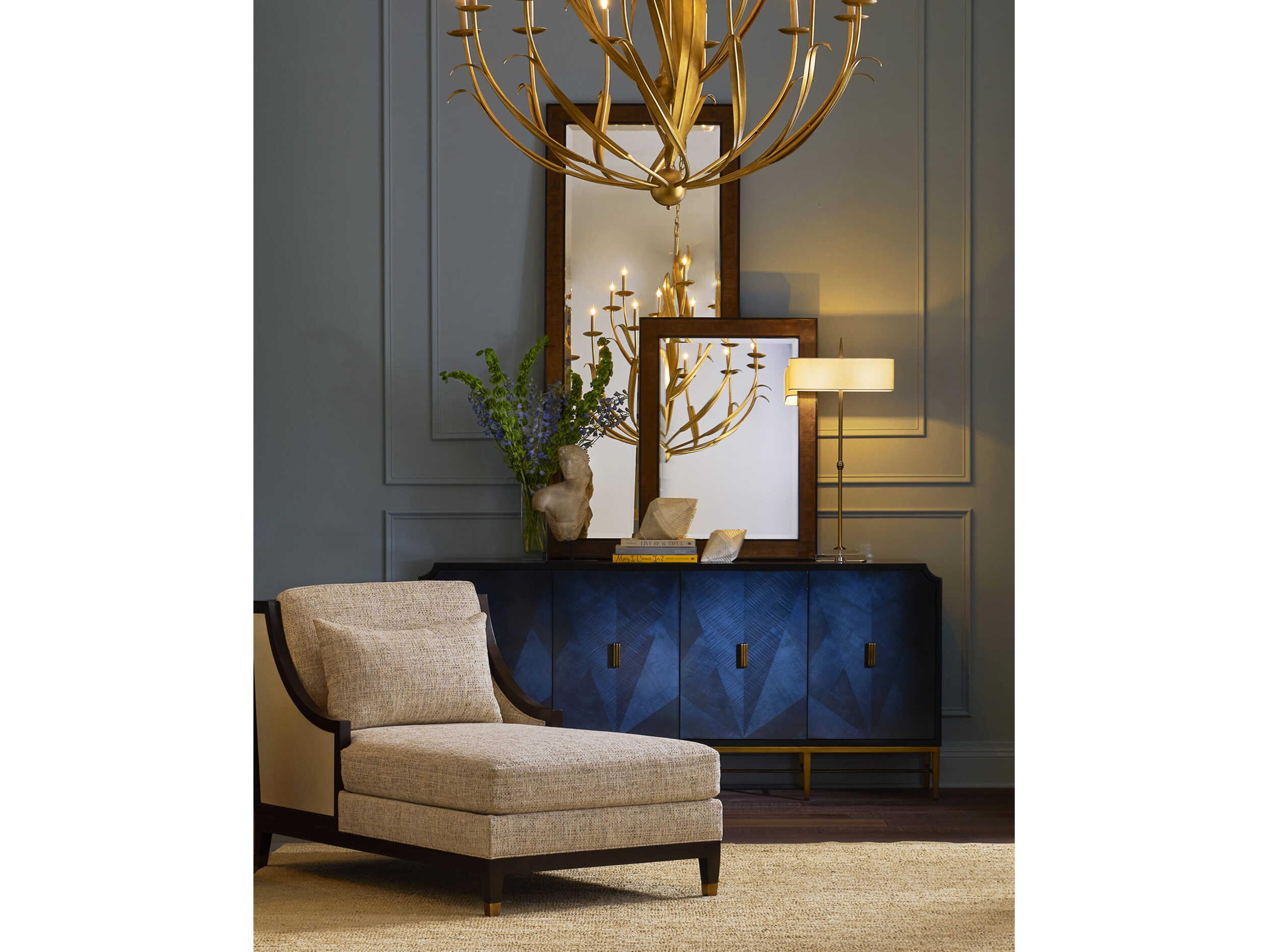 Currey & Company Dorian Kona / Black Rectangular Floor Mirror