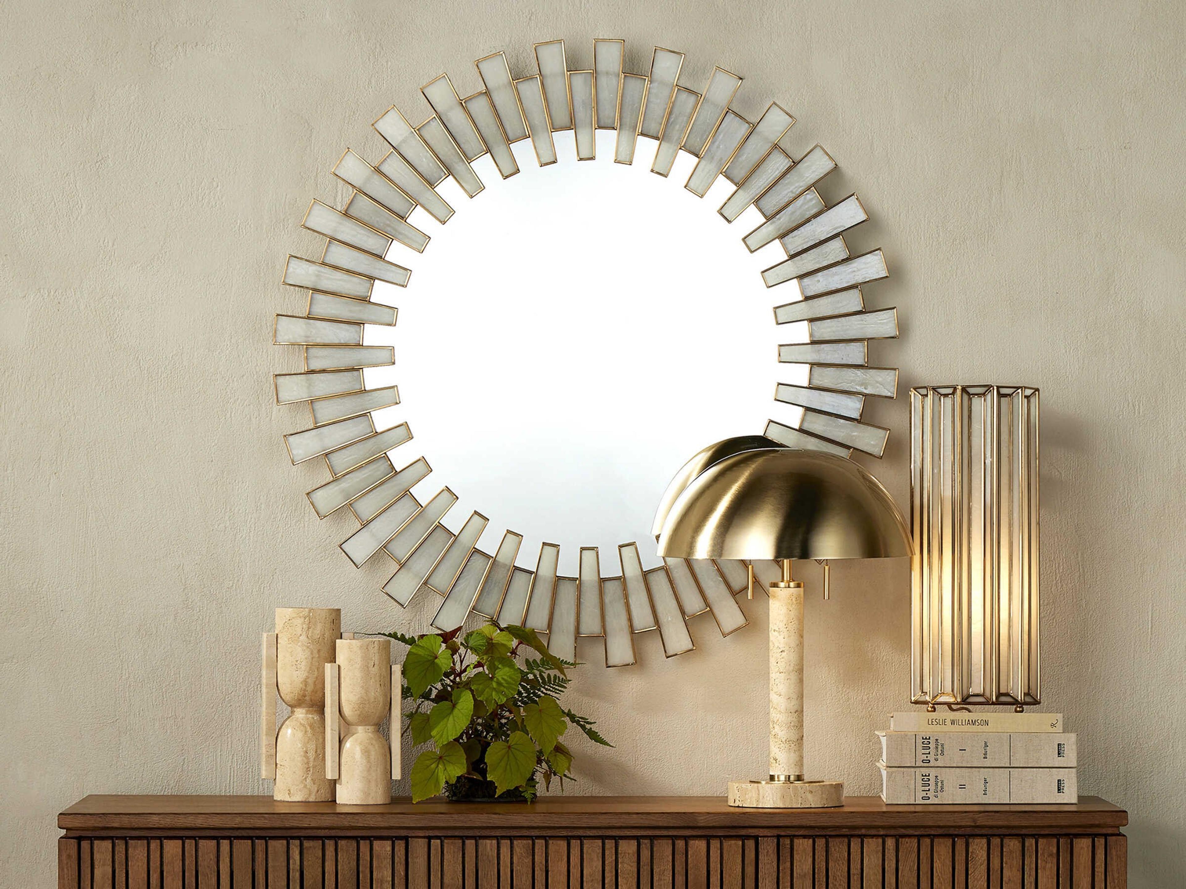 Currey & Company Glasdele Round Wall Mirror