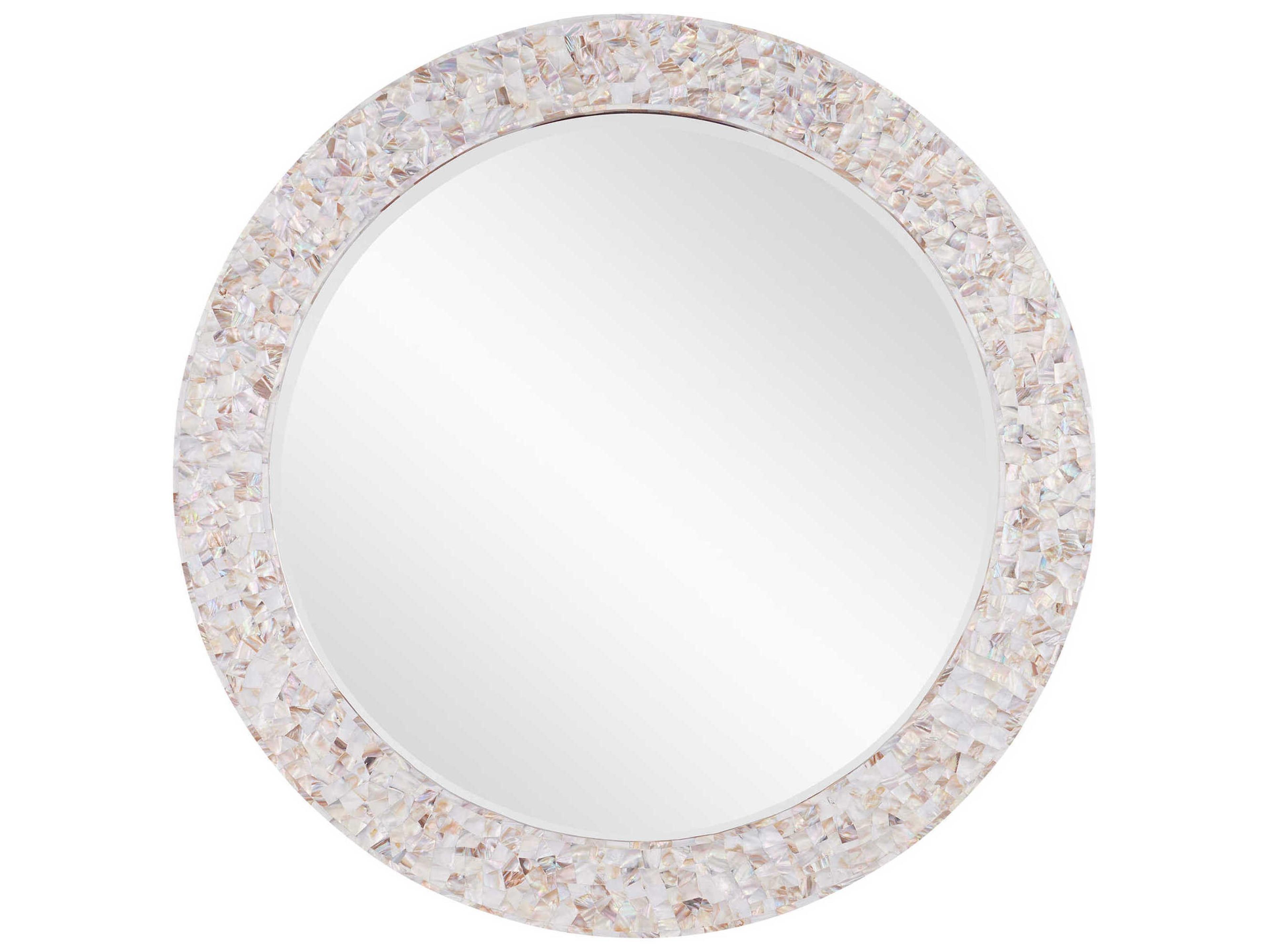 Currey & Company Uma Mother of Pearl Round Wall Mirror