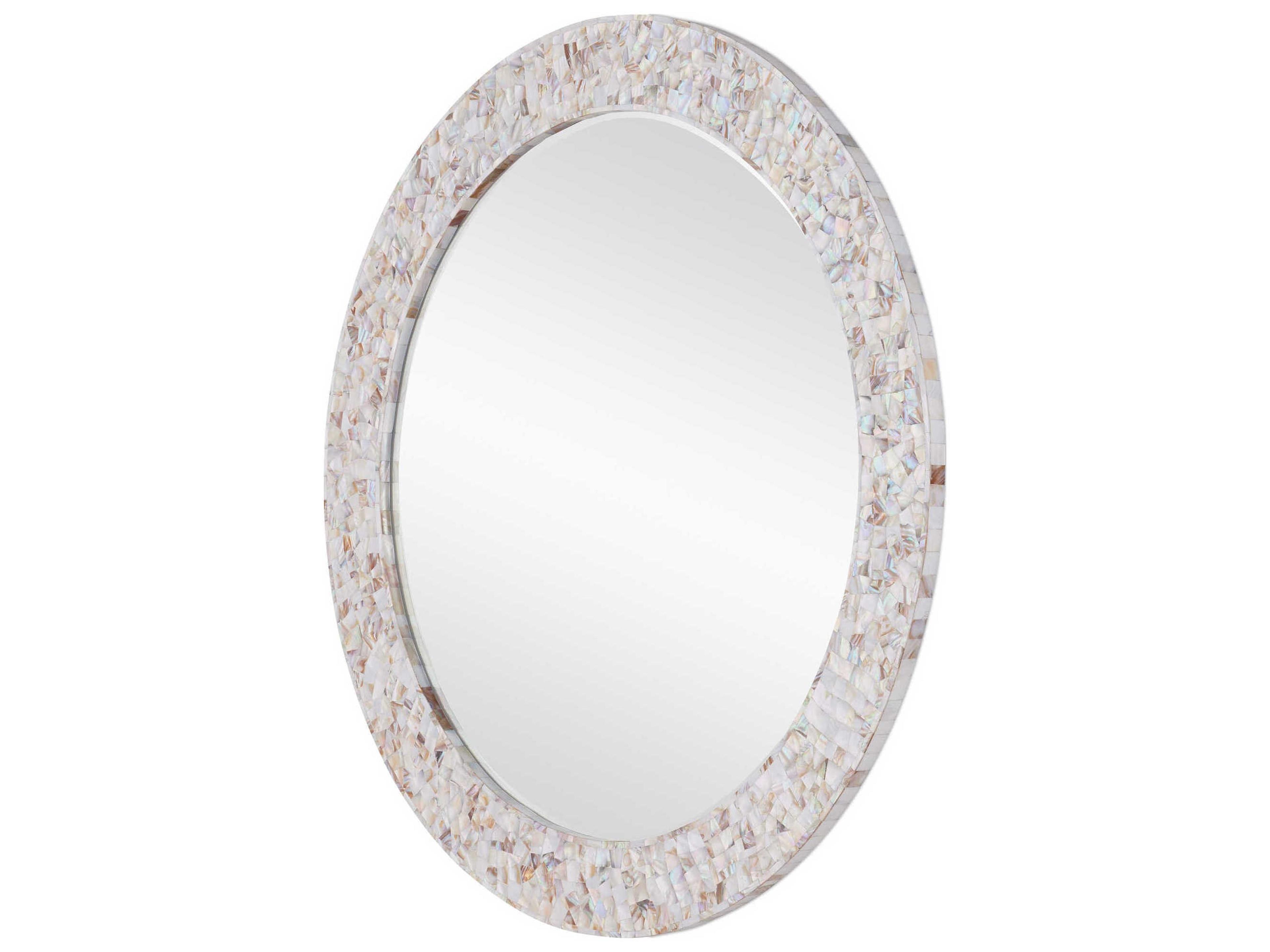 Currey & Company Uma Mother of Pearl Round Wall Mirror