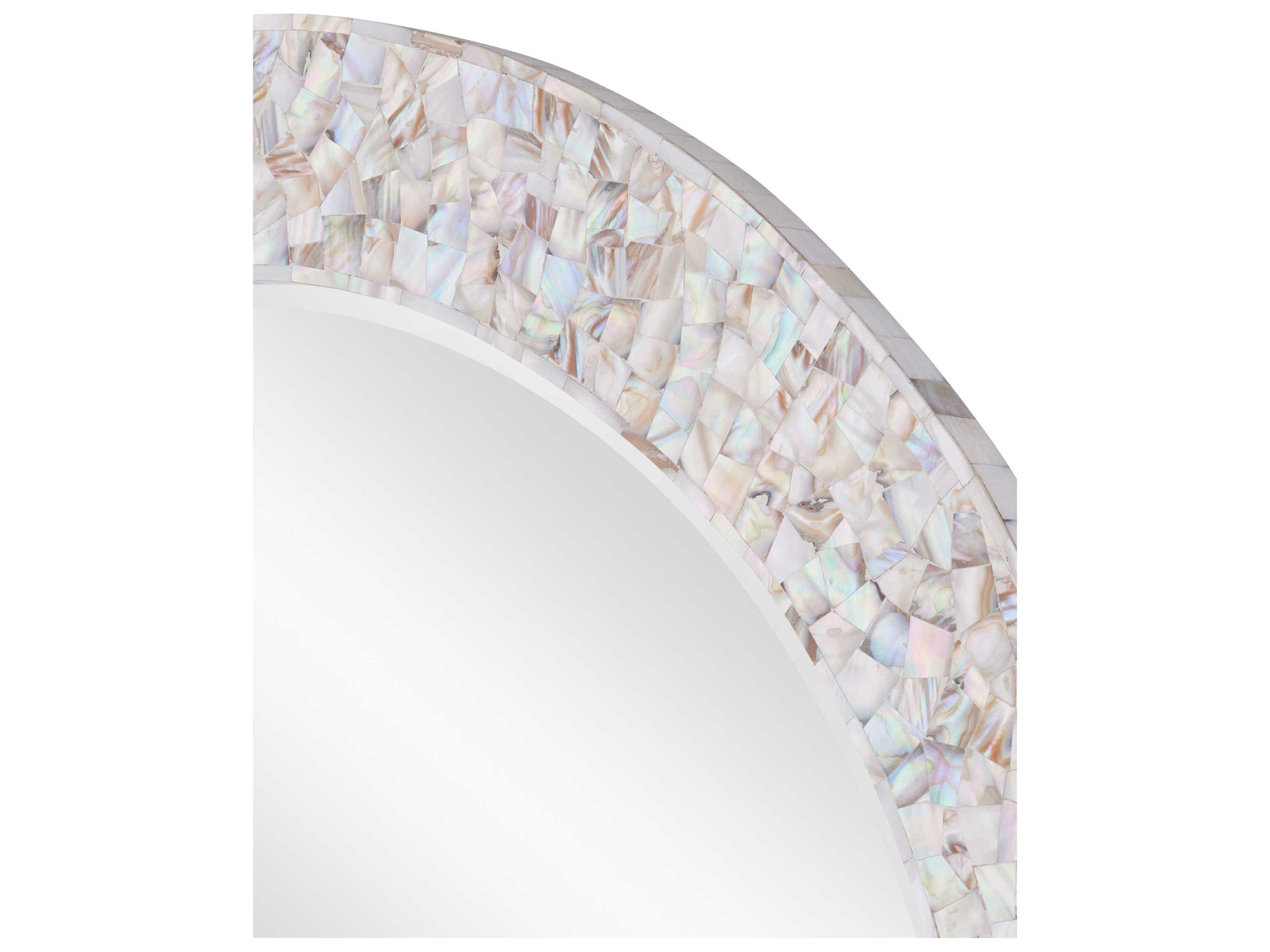 Currey & Company Uma Mother of Pearl Round Wall Mirror