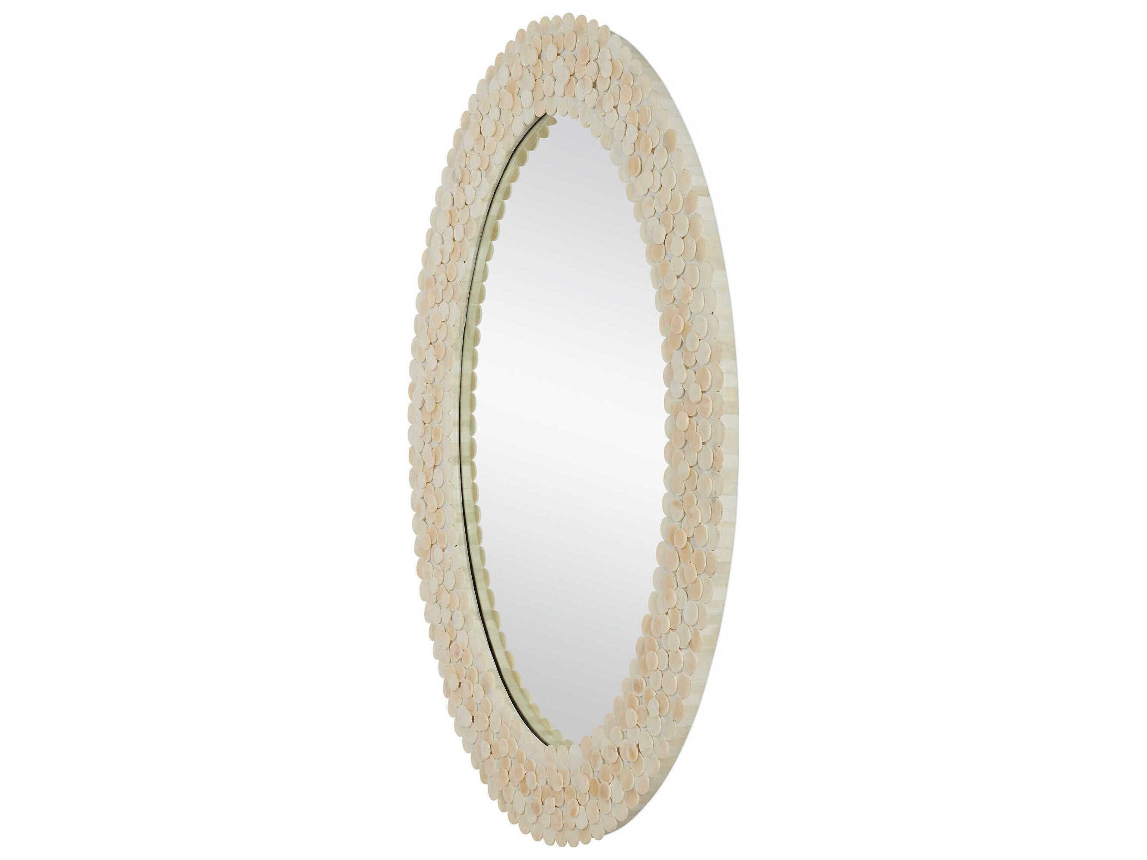 Currey & Company Merriam Natural Oval Wall Mirror