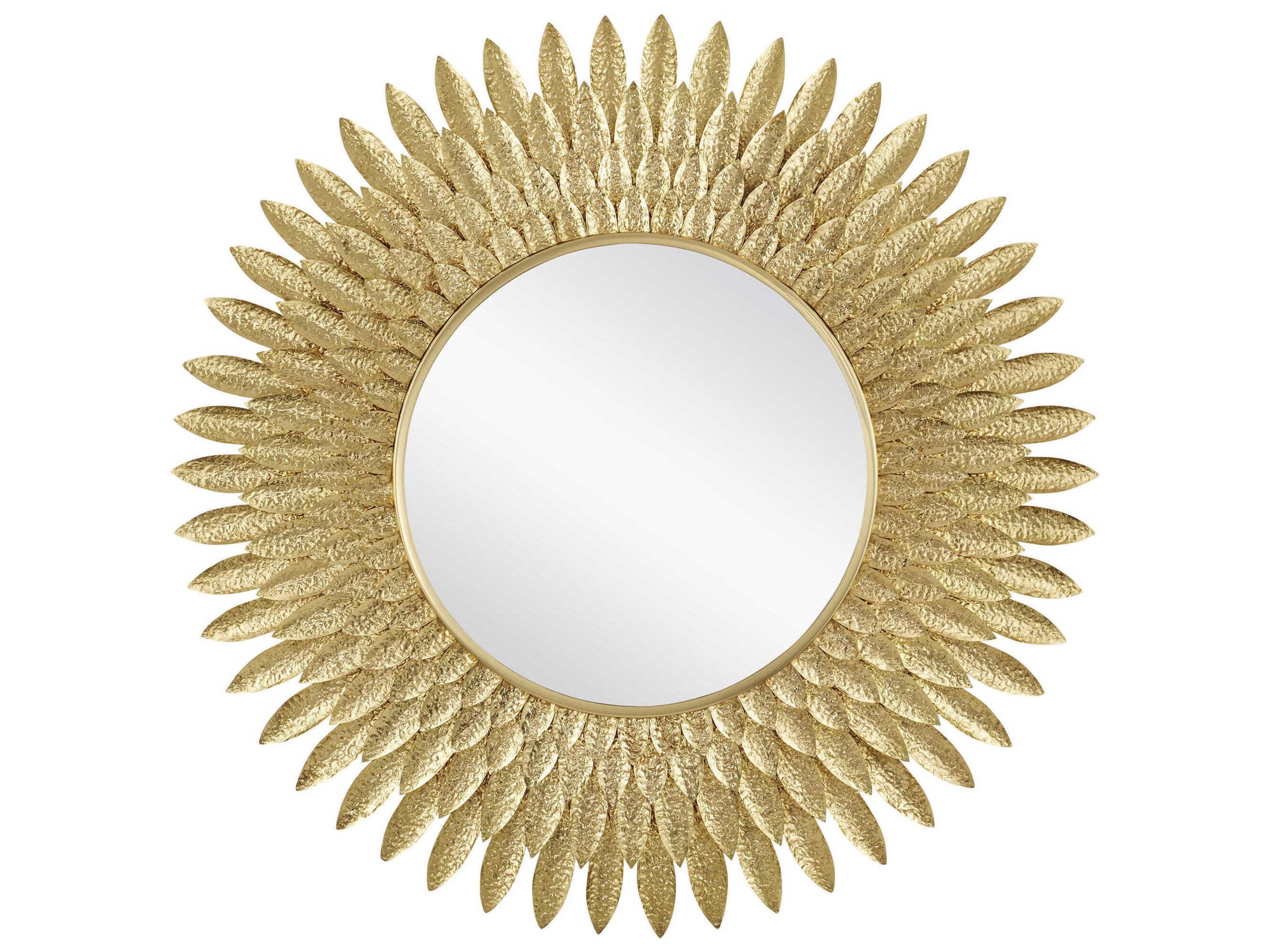 Plume Brass Sunburst Wall Mirror