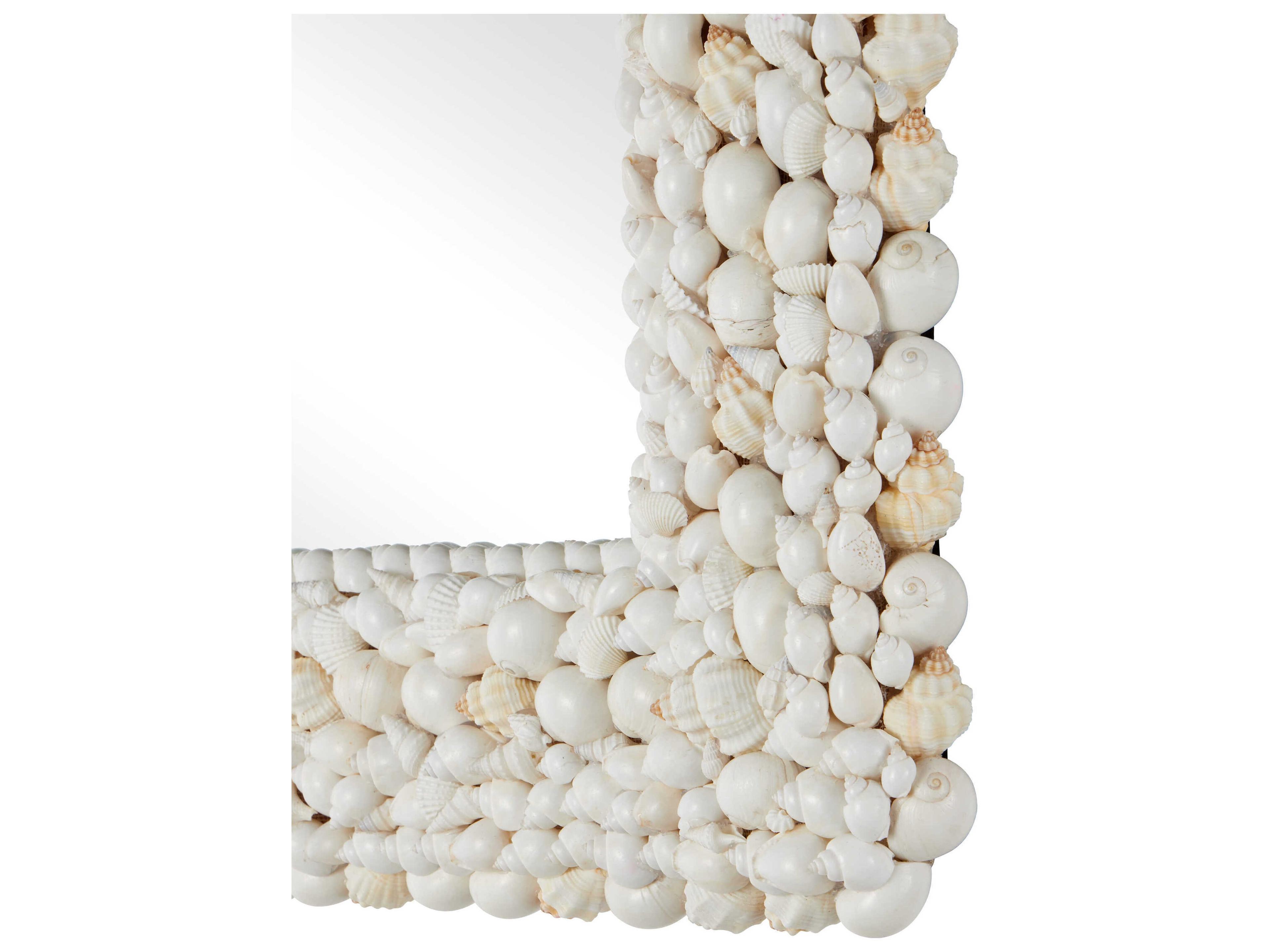 Currey & Company Piddock White Square Wall Mirror