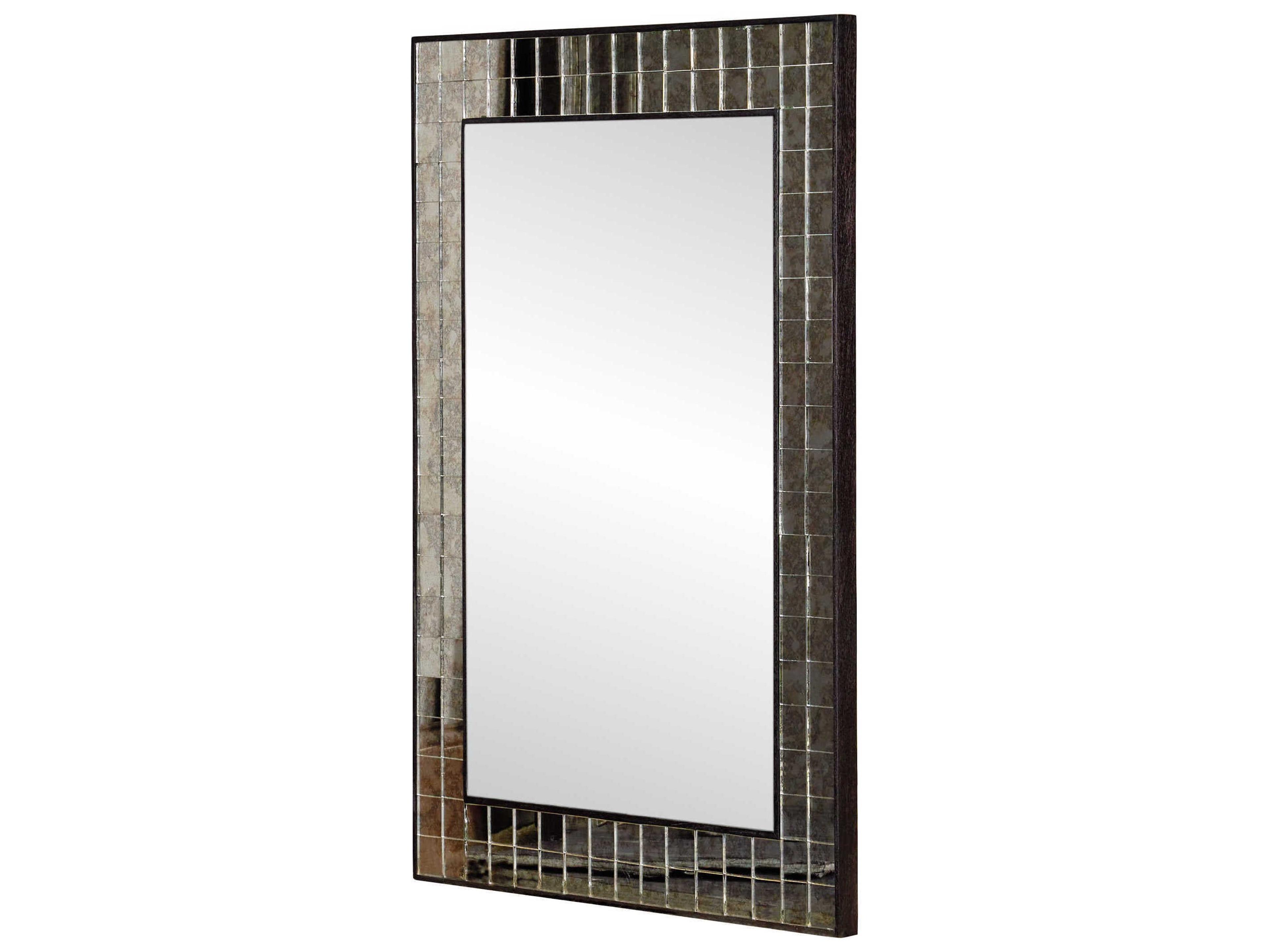 Currey & Company Mosaico Ebony Rectangular Wall Mirror