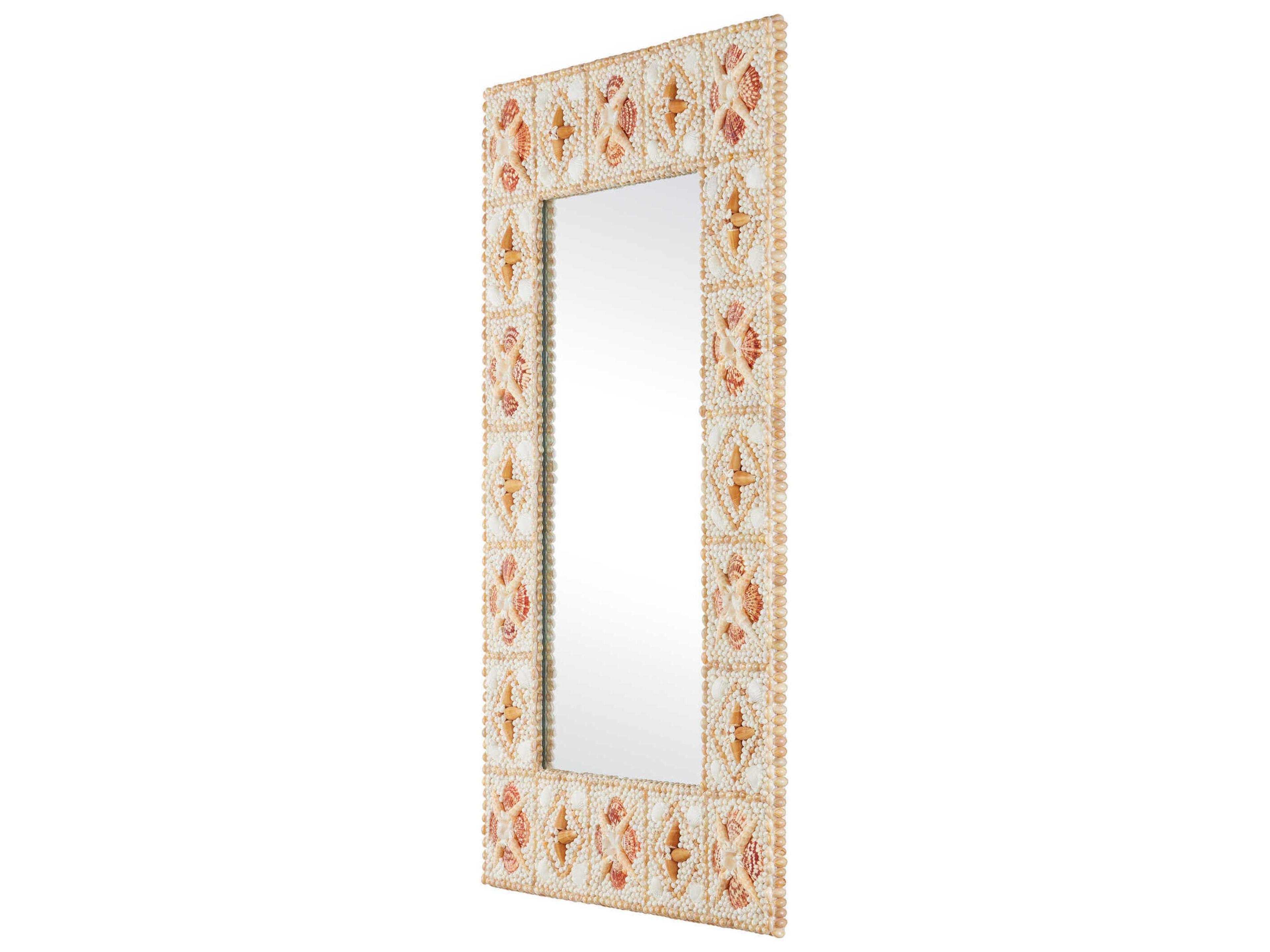 Currey & Company Junonia Natural Rectangular Wall Mirror