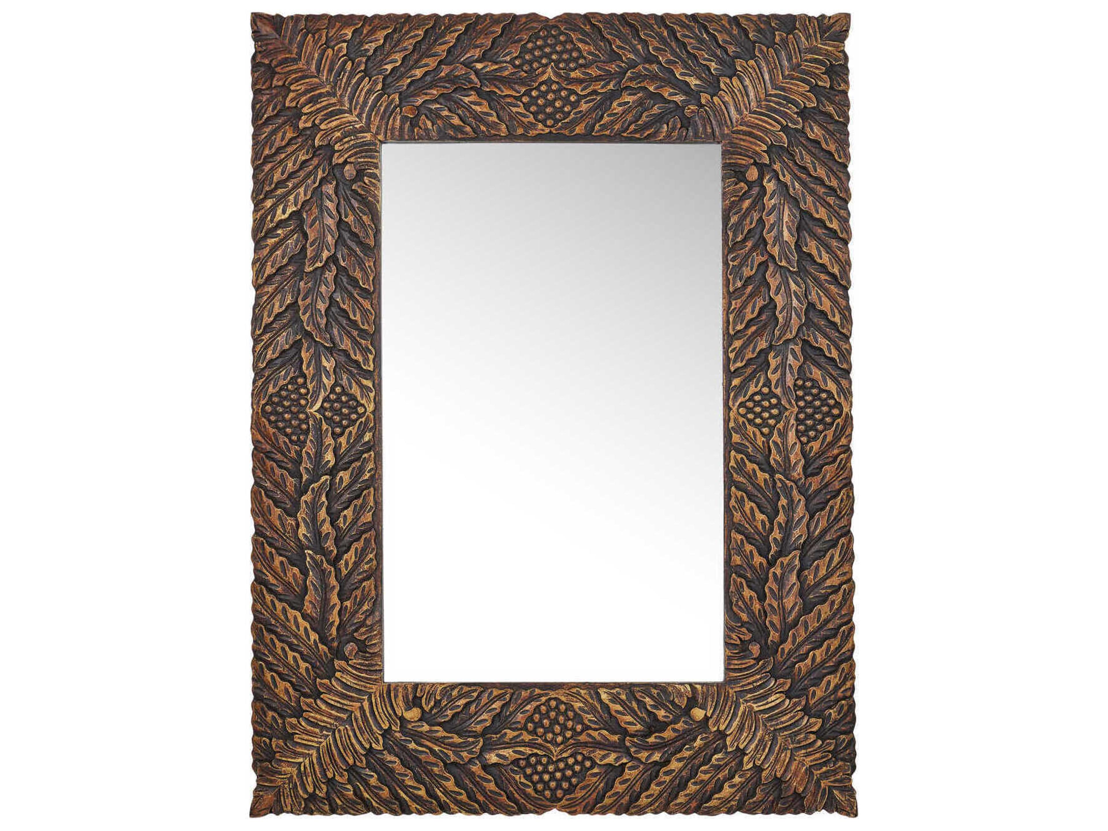Schwarzwald Weathered Brown Rectangular Wall Mirror