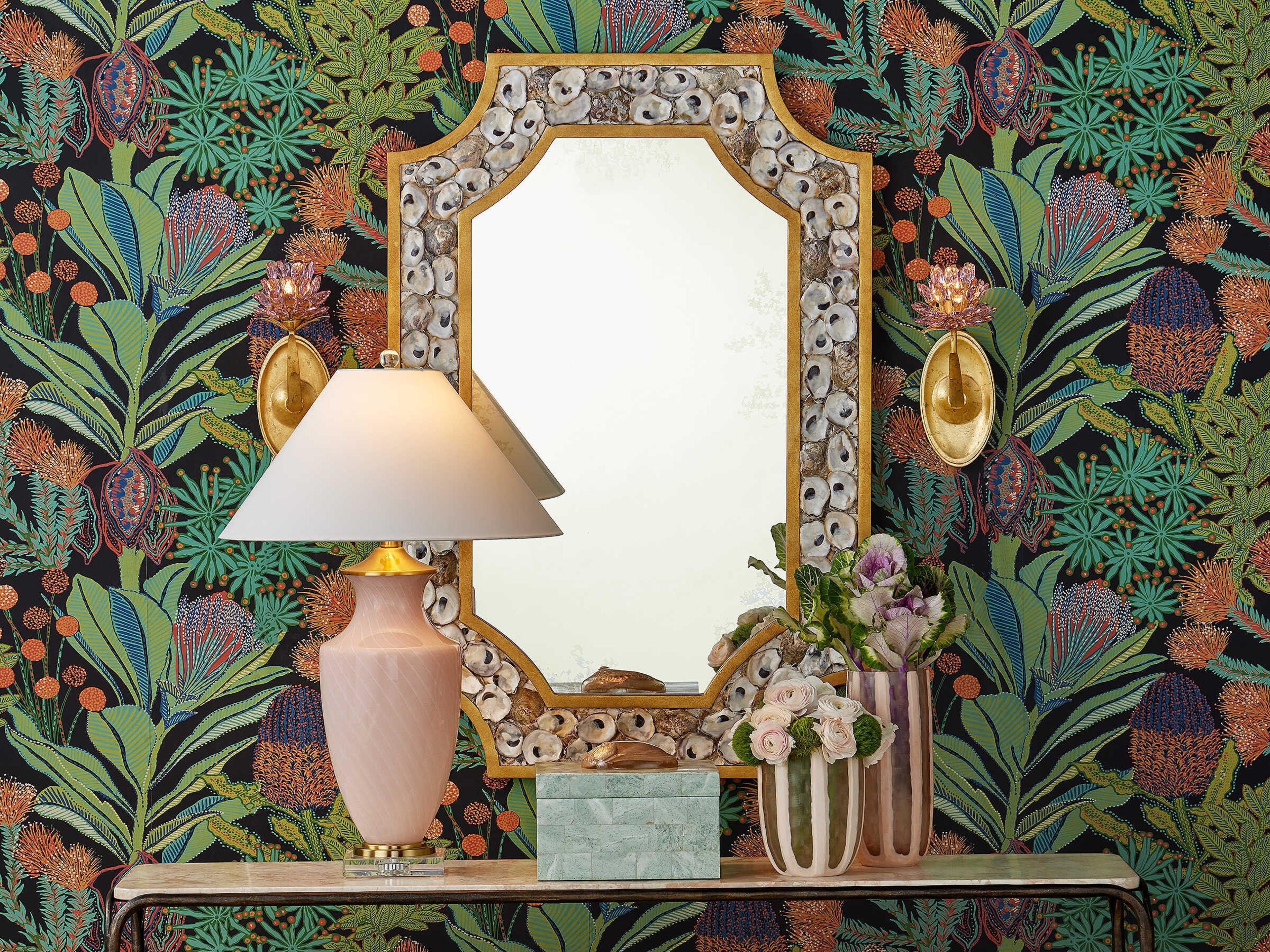 Currey & Company Margate Contemporary Gold Leaf Rectangular Wall Mirror