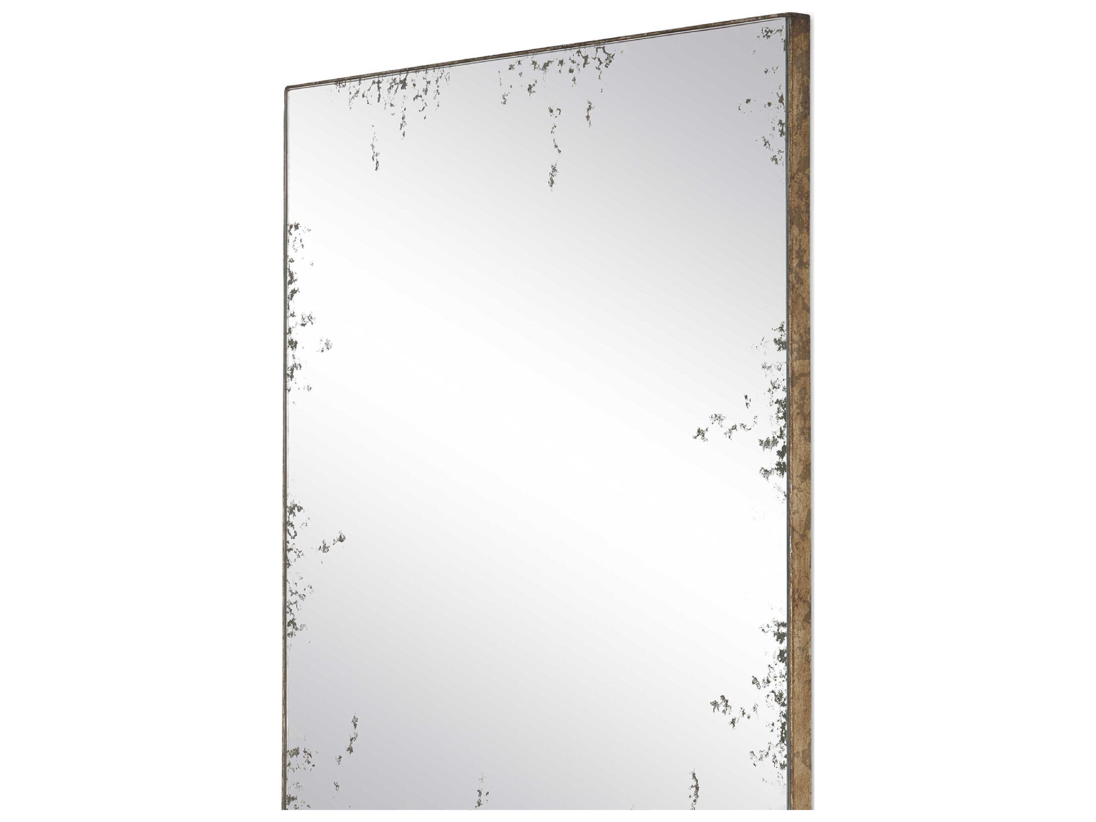 Currey & Company Rene Pyrite Bronze Rectangular Antique Mirror