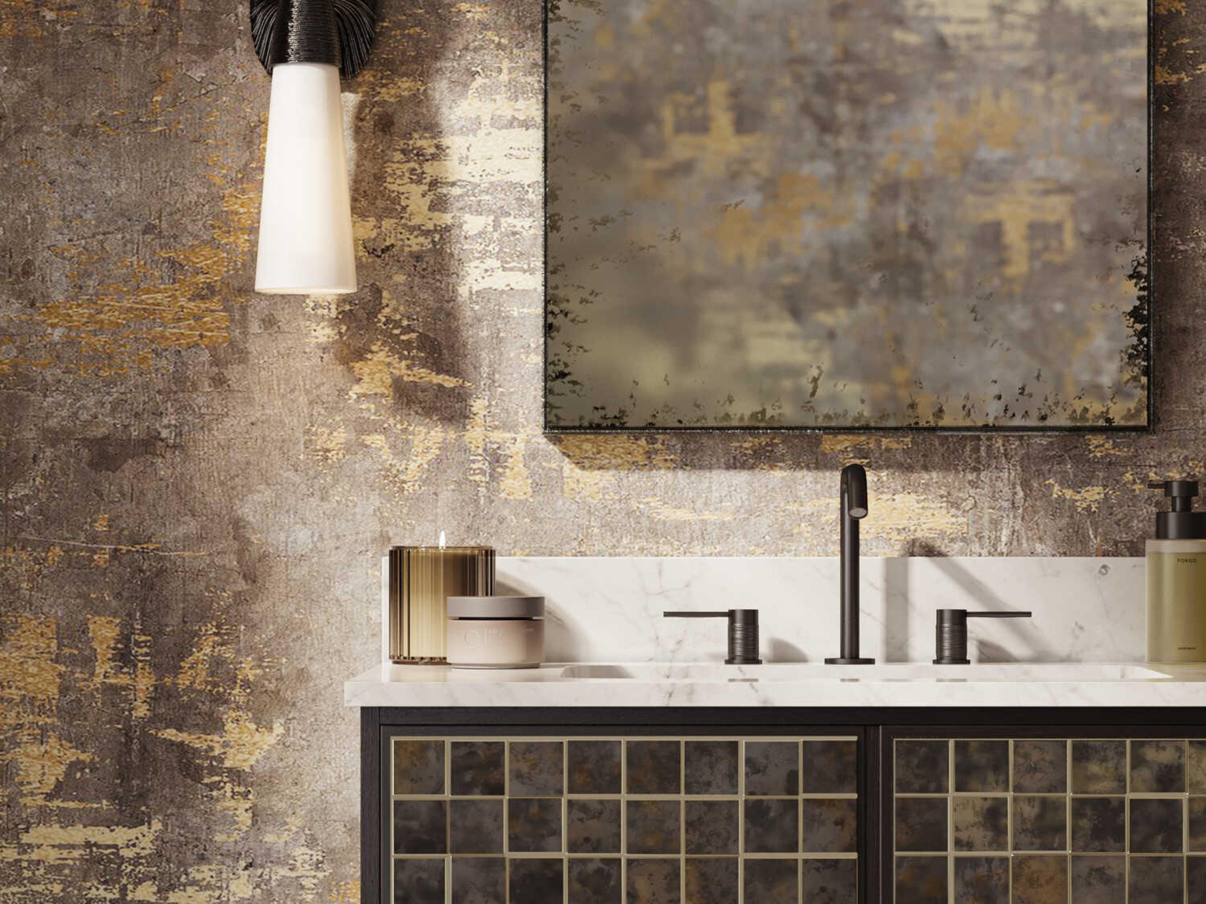 Currey & Company Rene Pyrite Bronze Rectangular Antique Mirror